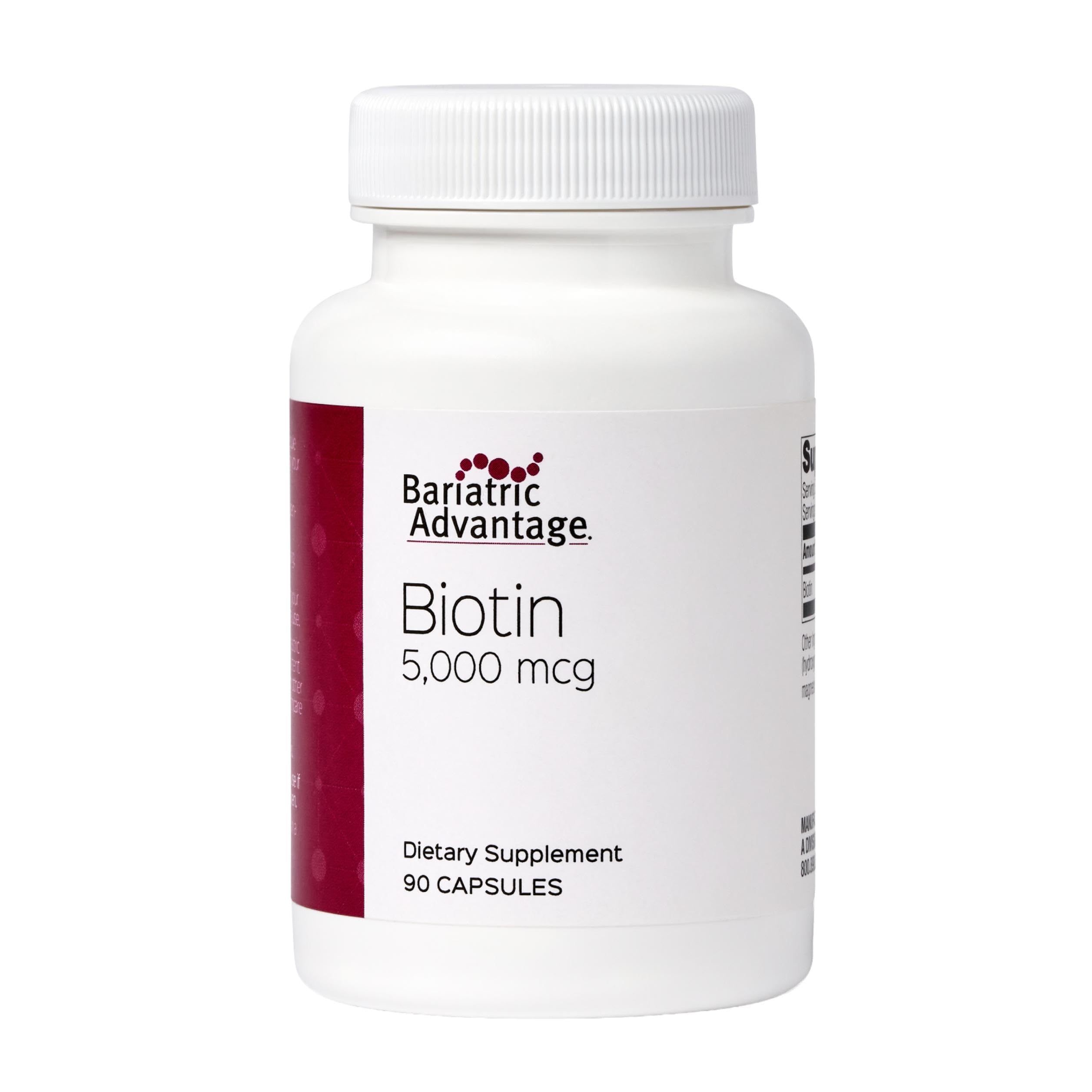 Bariatric Advantage Biotin 5,000 mcg capsules front view