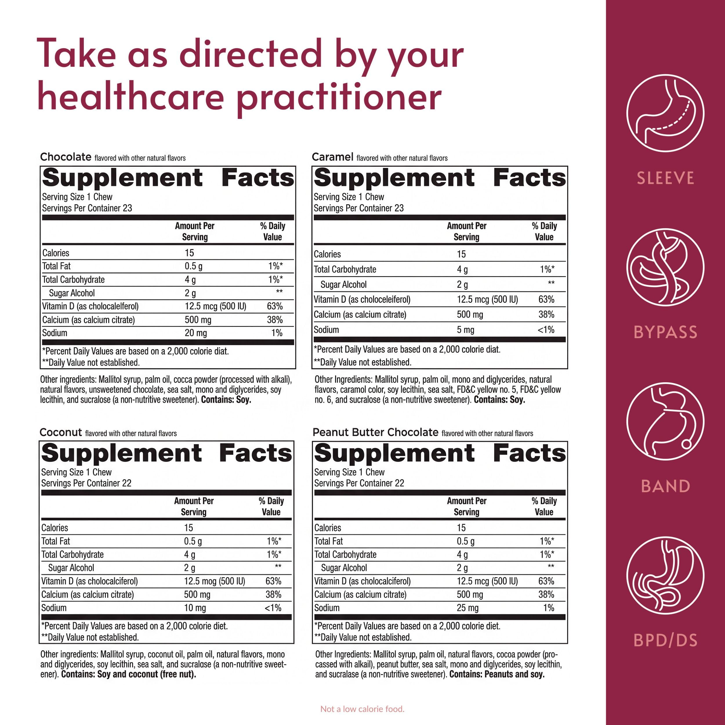 Bariatric Advantage Calcium Citrate Chewy Bites close-up of chew