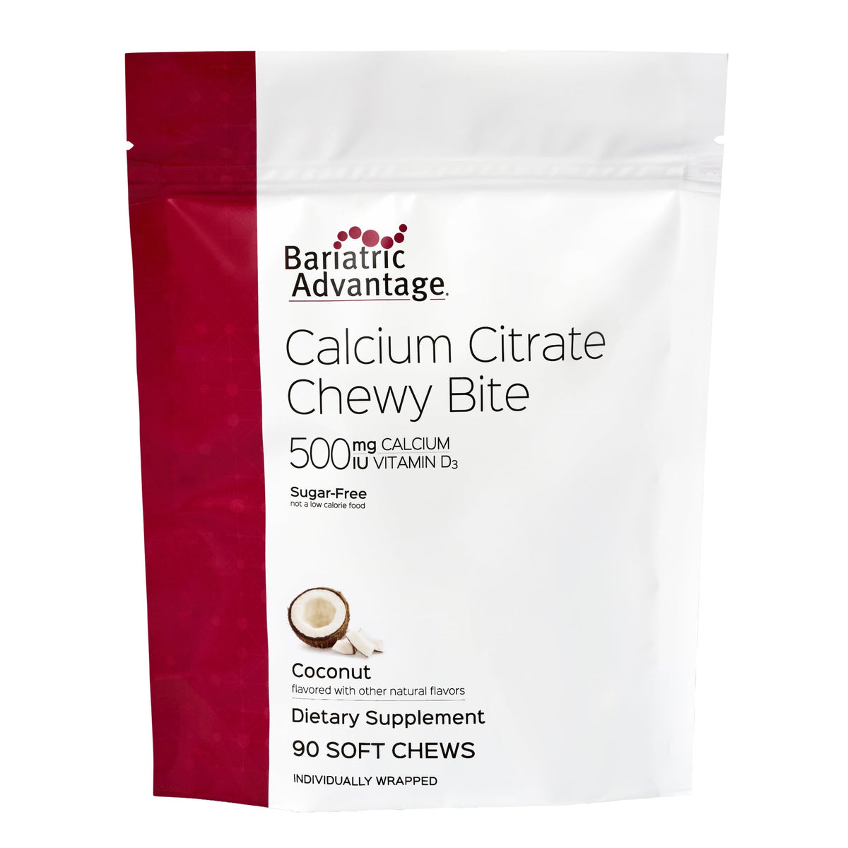 Bariatric Advantage Calcium Citrate Chewy Bites front view packaging