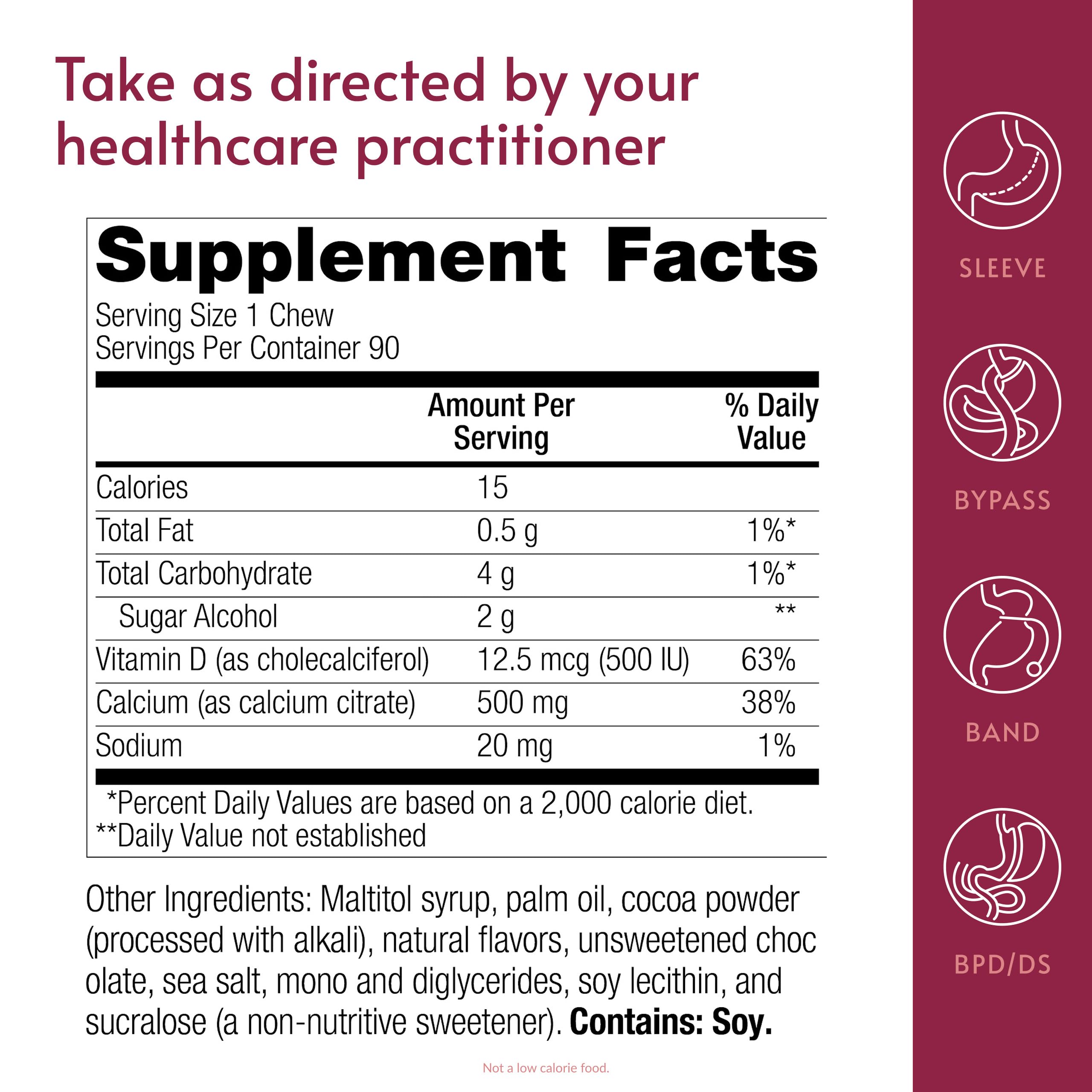 Bariatric Advantage Calcium Citrate Chewy Bites in a bowl