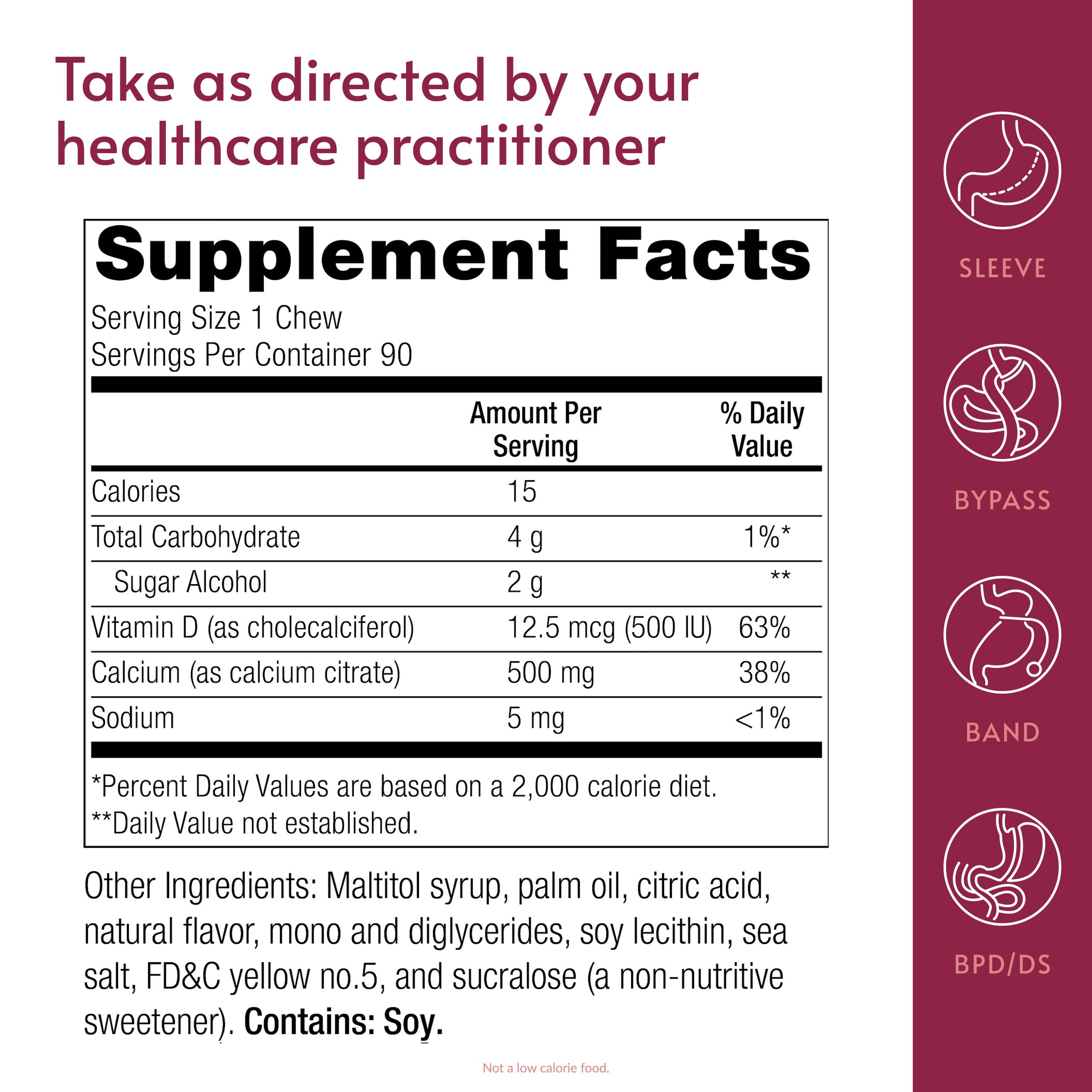 Bariatric Advantage Calcium Citrate Chewy Bites in a bowl