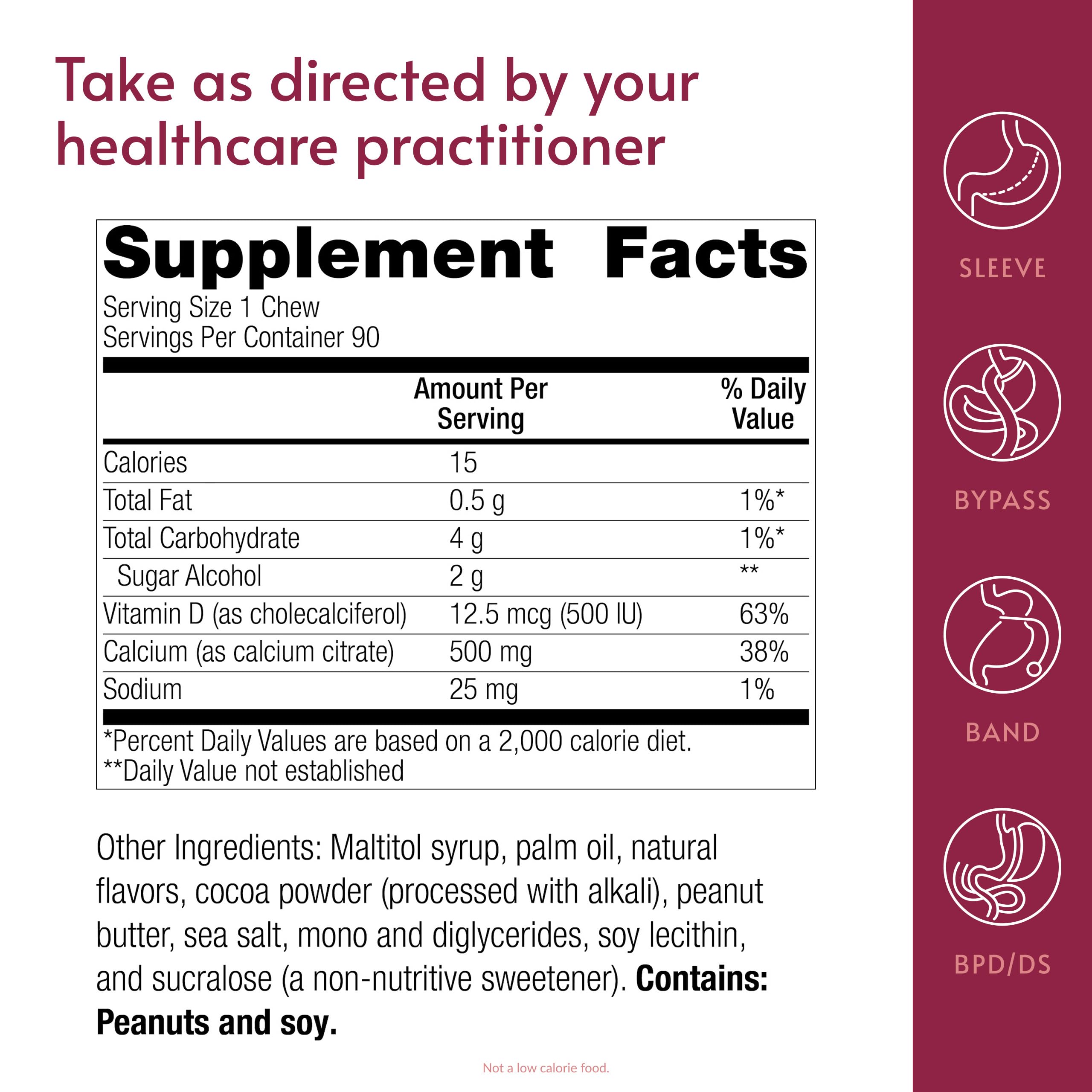 Bariatric Advantage Calcium Citrate Chewy Bites in a bowl