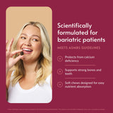 Bariatric Advantage Calcium Citrate Chewy Bites individual chew close-up