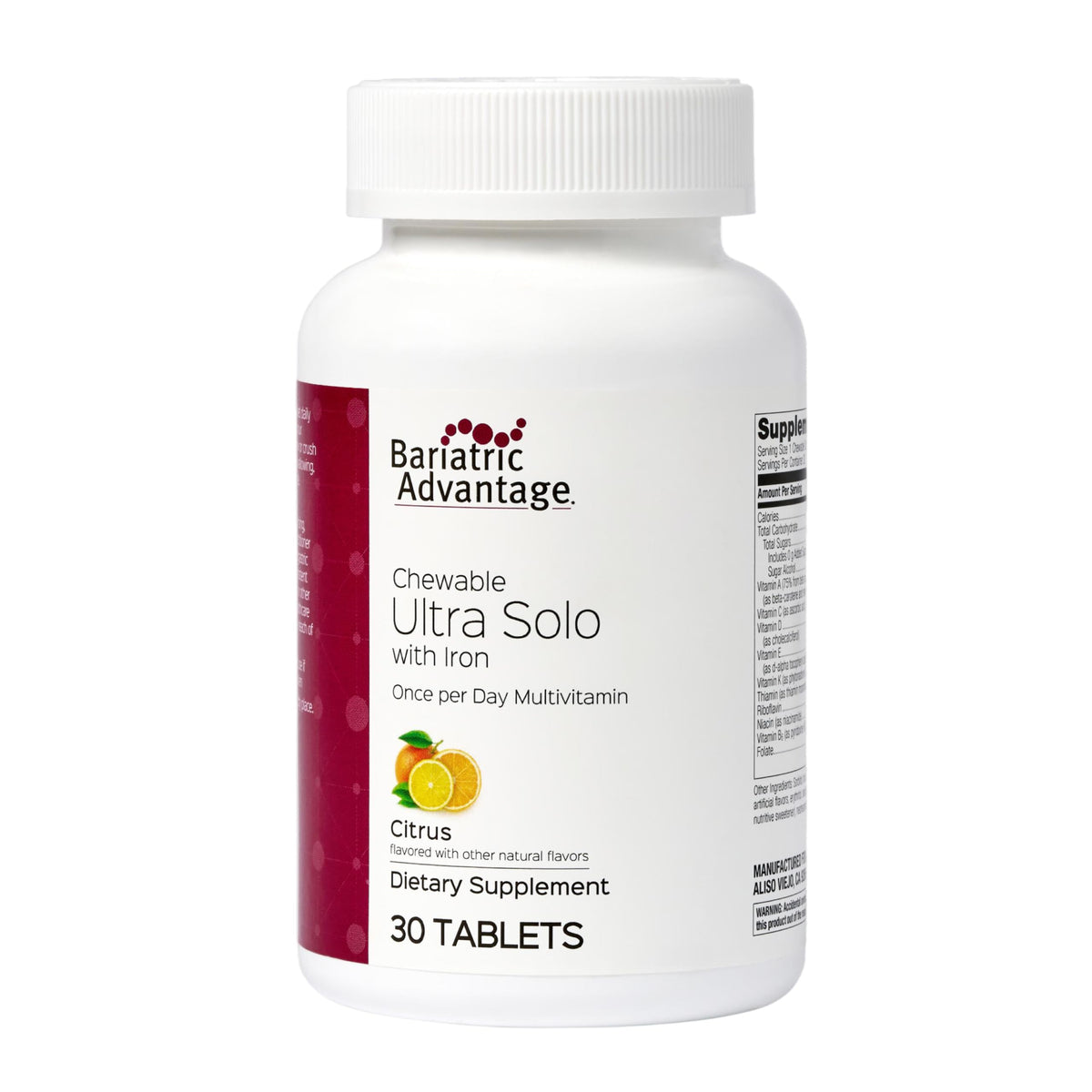 Bariatric Advantage Chewable Multivitamin with Iron front view
