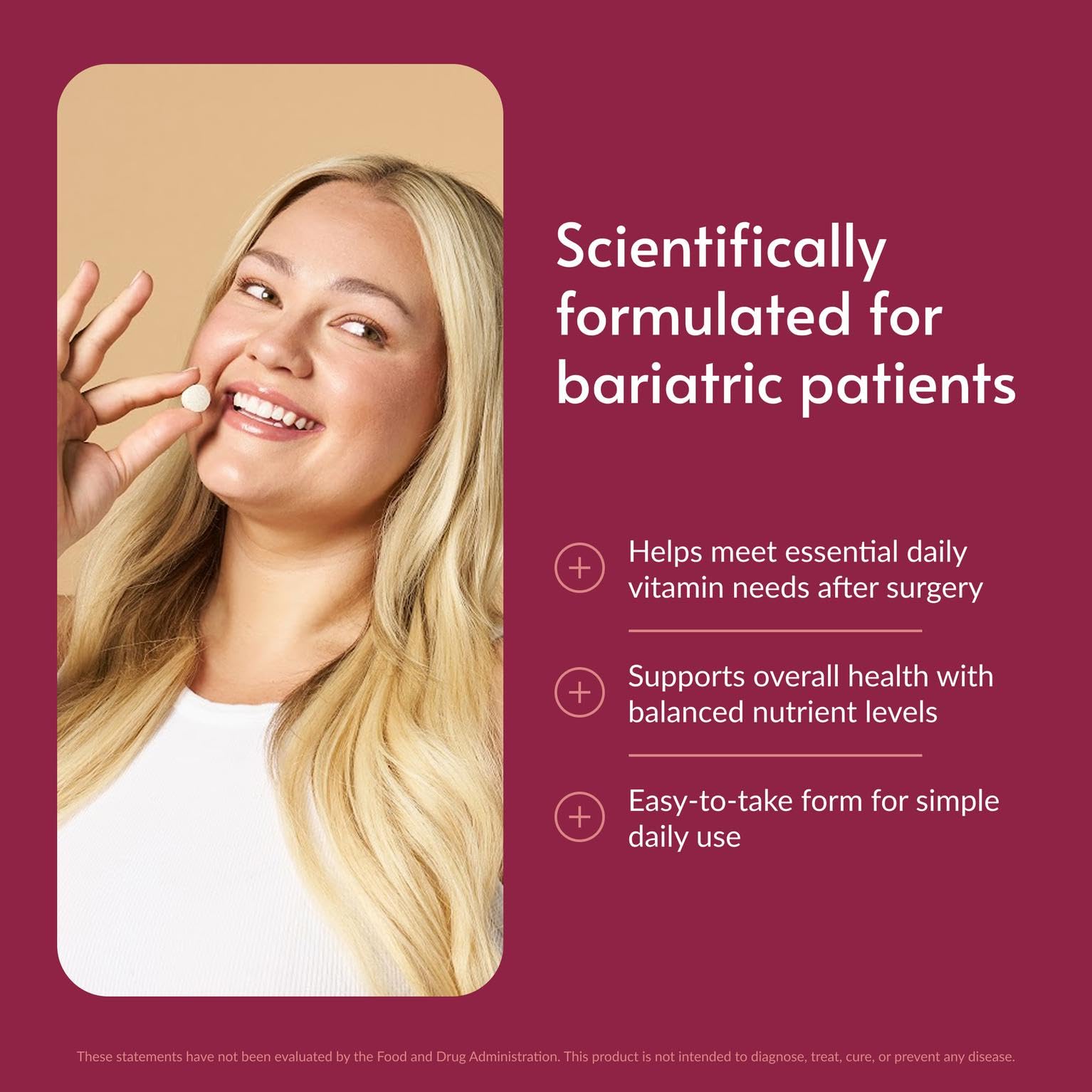Bariatric Advantage Chewable Multivitamins front view with orange flavour