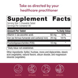 Bariatric Advantage Iron Chewable Tablets in hand for size reference