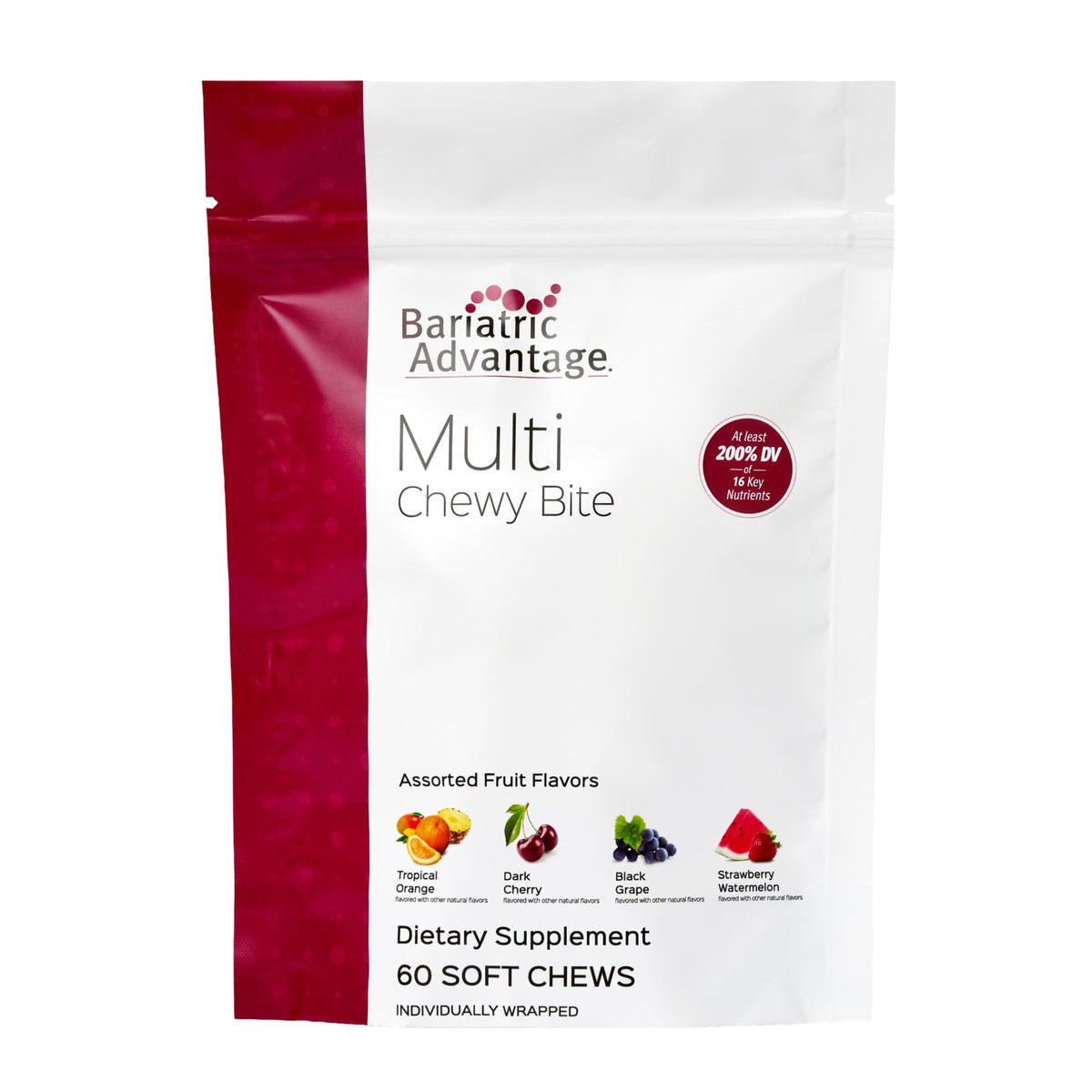 Bariatric Advantage Multivitamin Chew Bites 340g front view