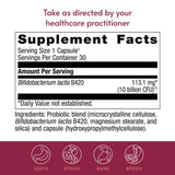 Bariatric Advantage Probiotic Supplement ingredients list
