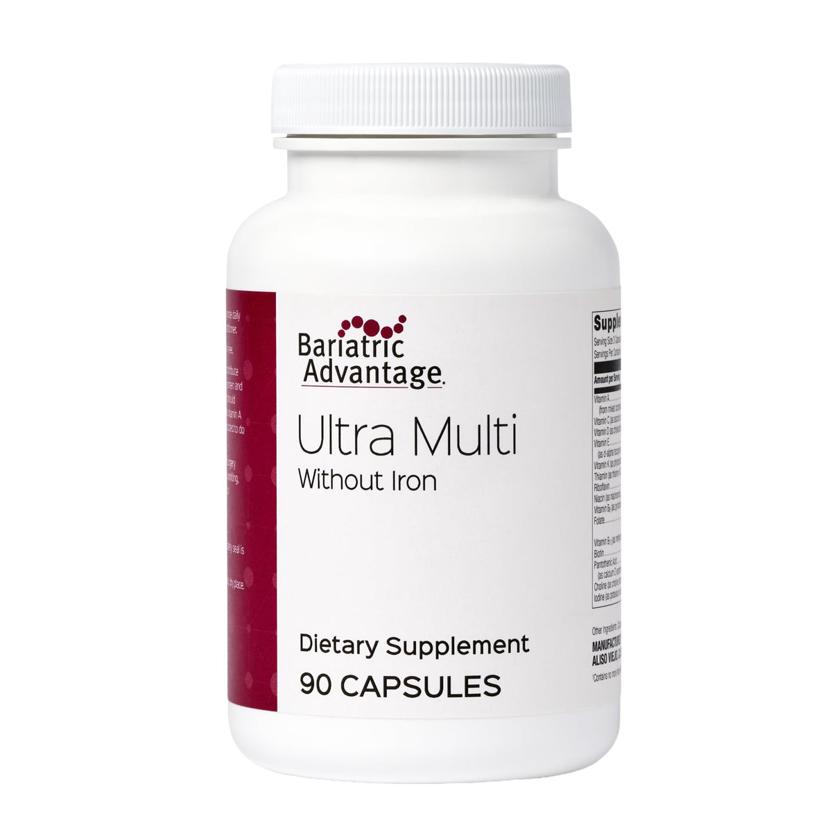 Bariatric Advantage Ultra Multi with Iron multivitamin capsules front view