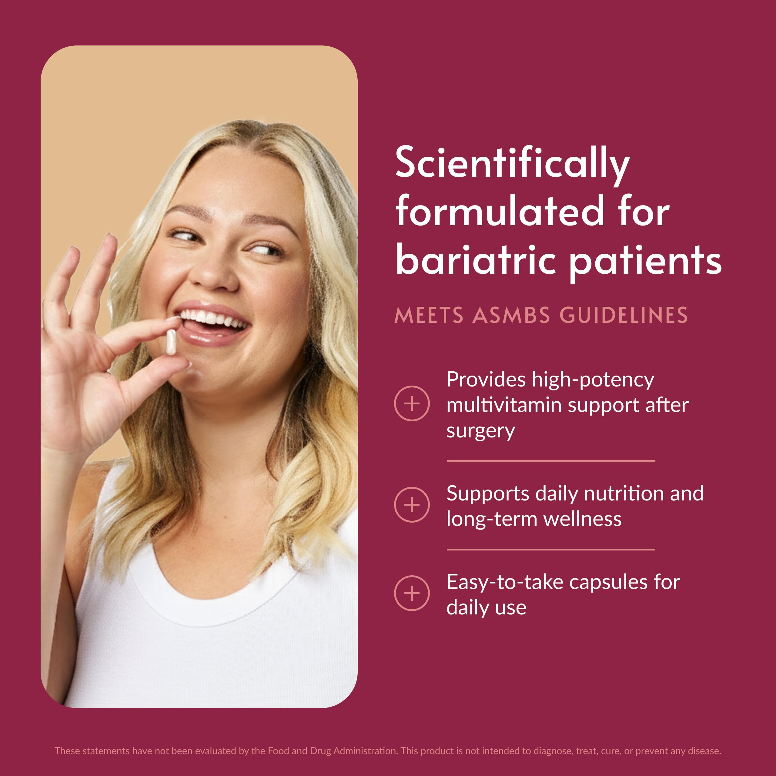 Bariatric Advantage Ultra Multi with Iron supplement bottle side view