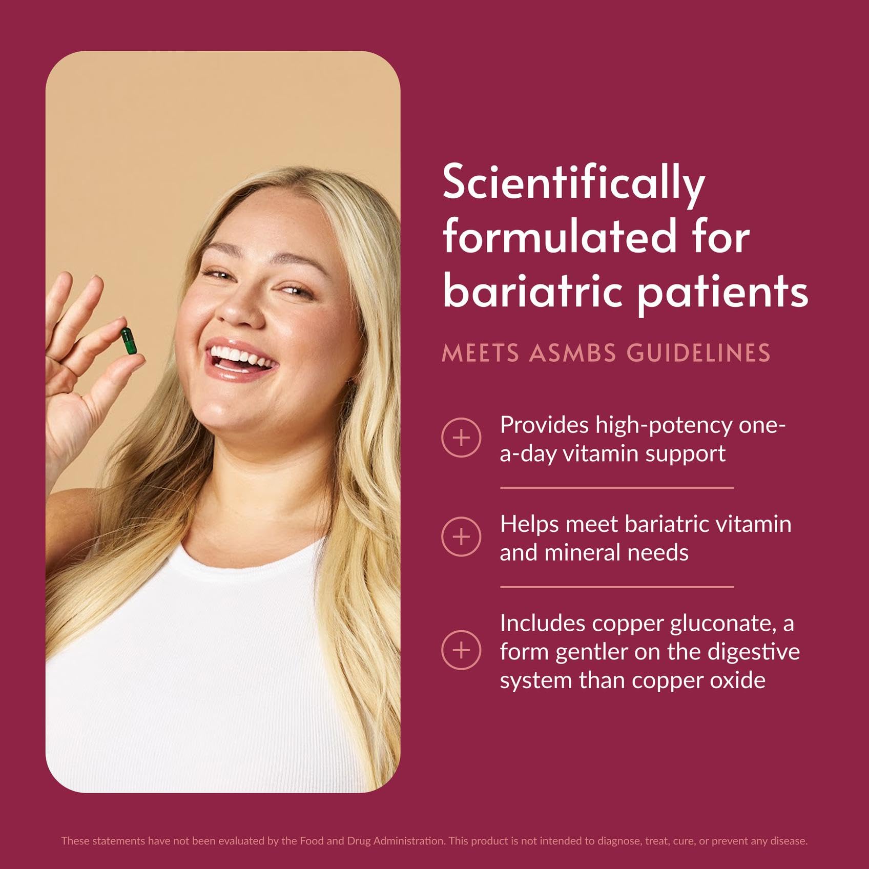 Bariatric Advantage Ultra Solo Multivitamin 30 Capsules side view