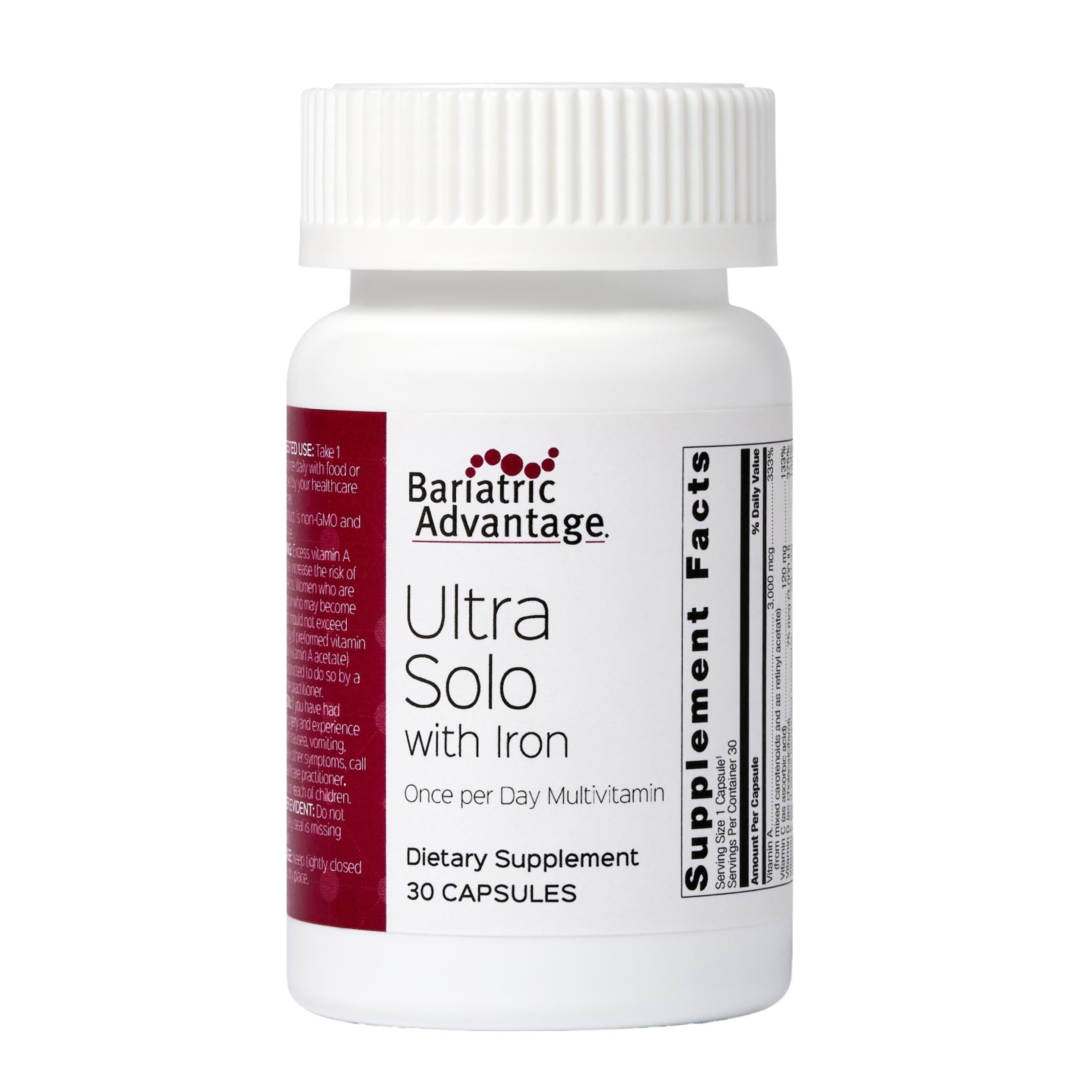 Bariatric Advantage Ultra Solo Multivitamin with Iron front view