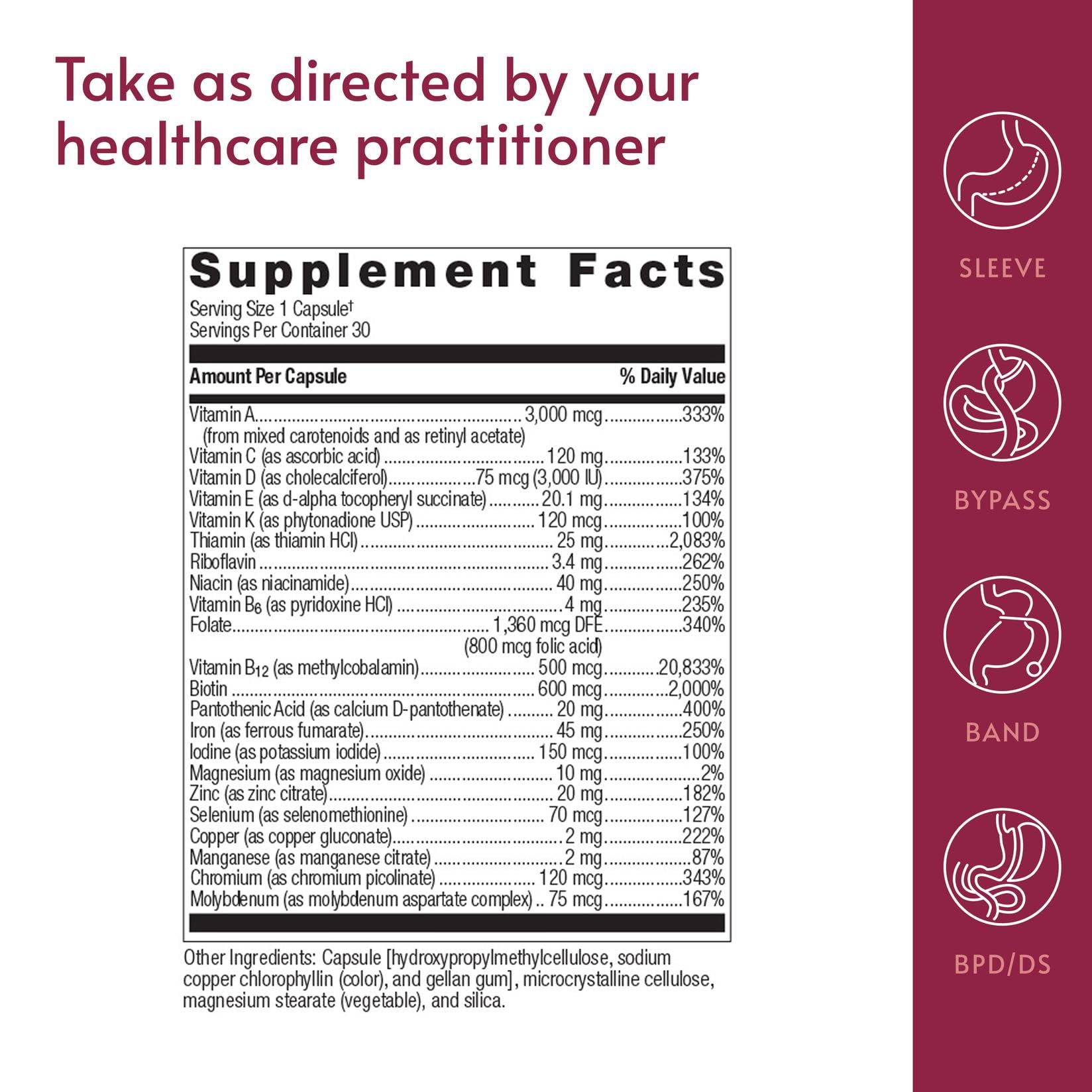 Bariatric Advantage Ultra Solo Multivitamin with Iron packaging