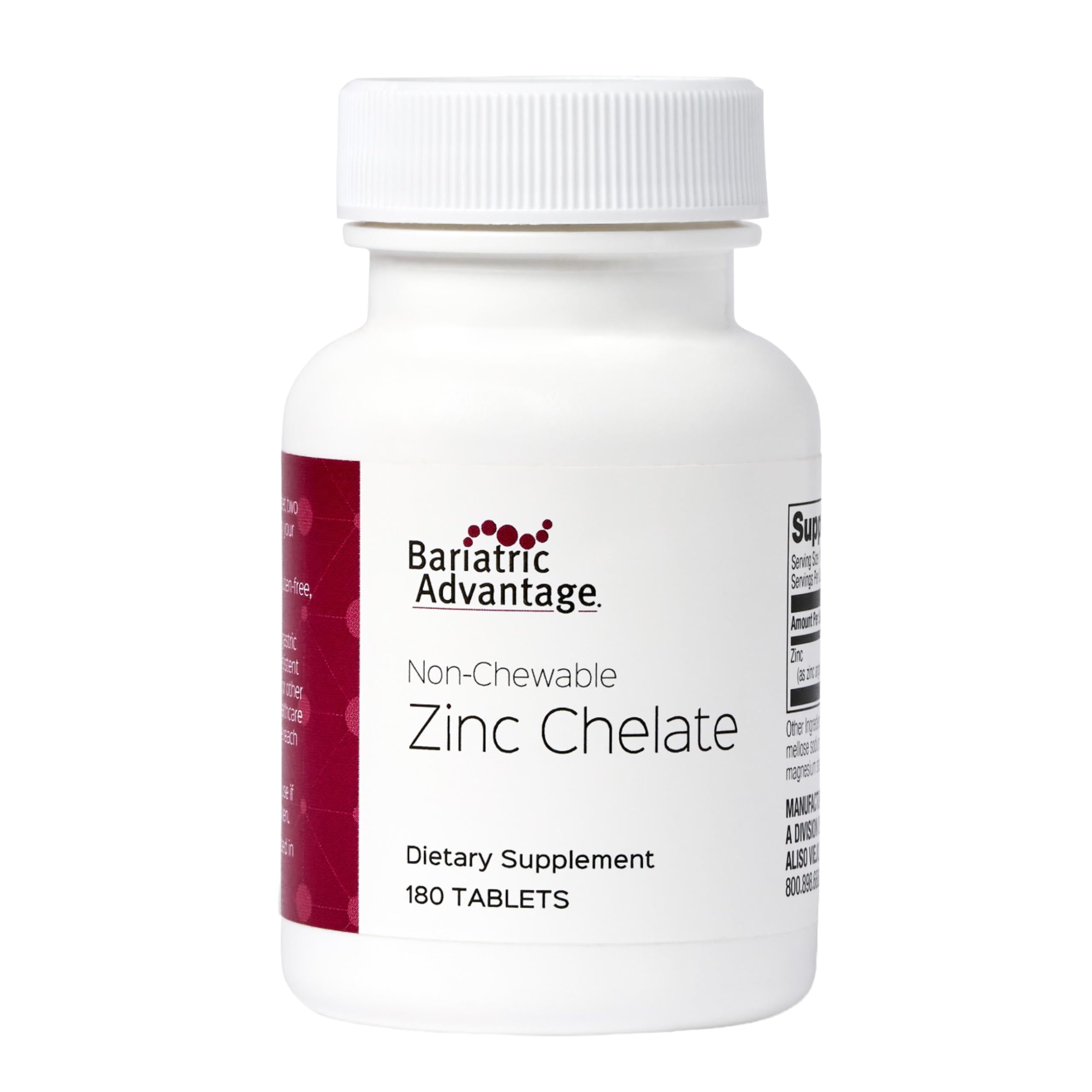 Bariatric Advantage Zinc Chelate Tablets 20mg front view