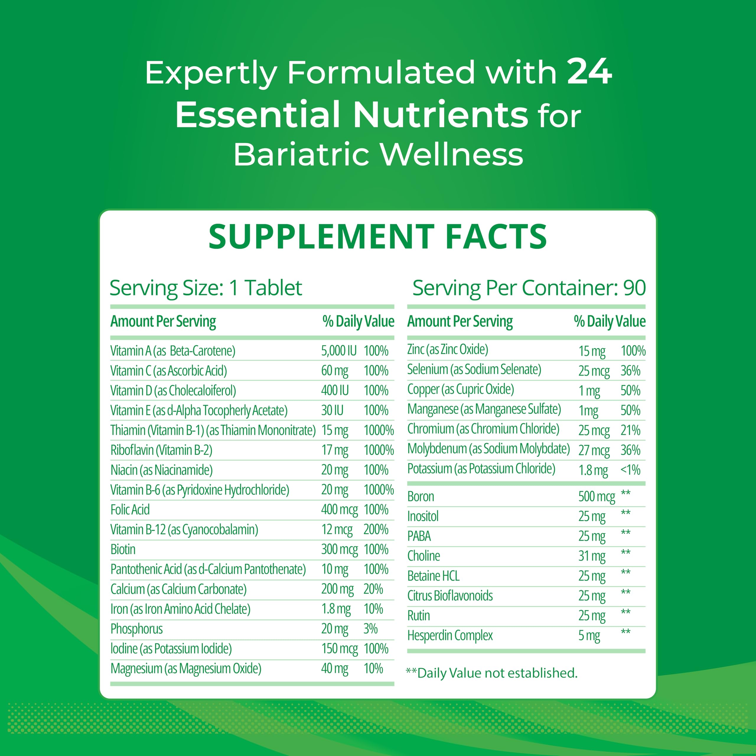 Bariatric Best Supplements Multivitamin Tablets with measuring spoon