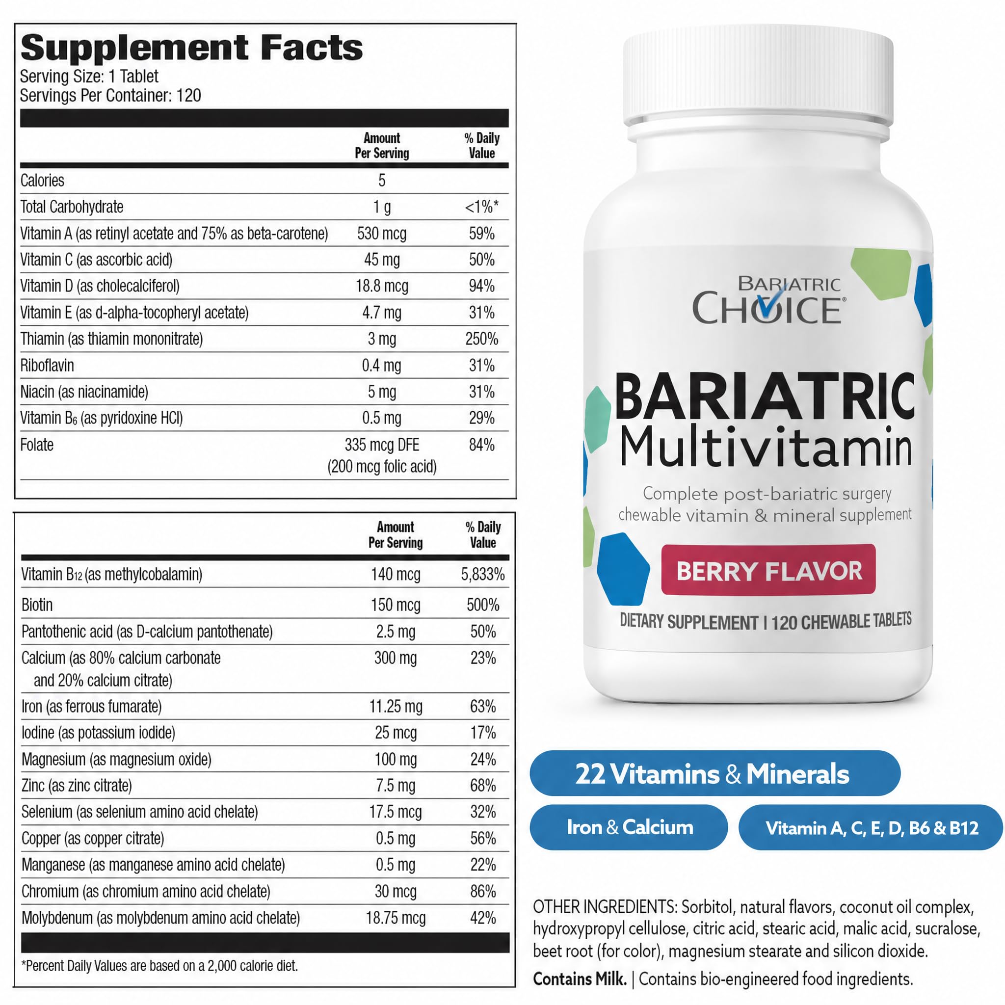 Bariatric Choice Multivitamin on a kitchen counter