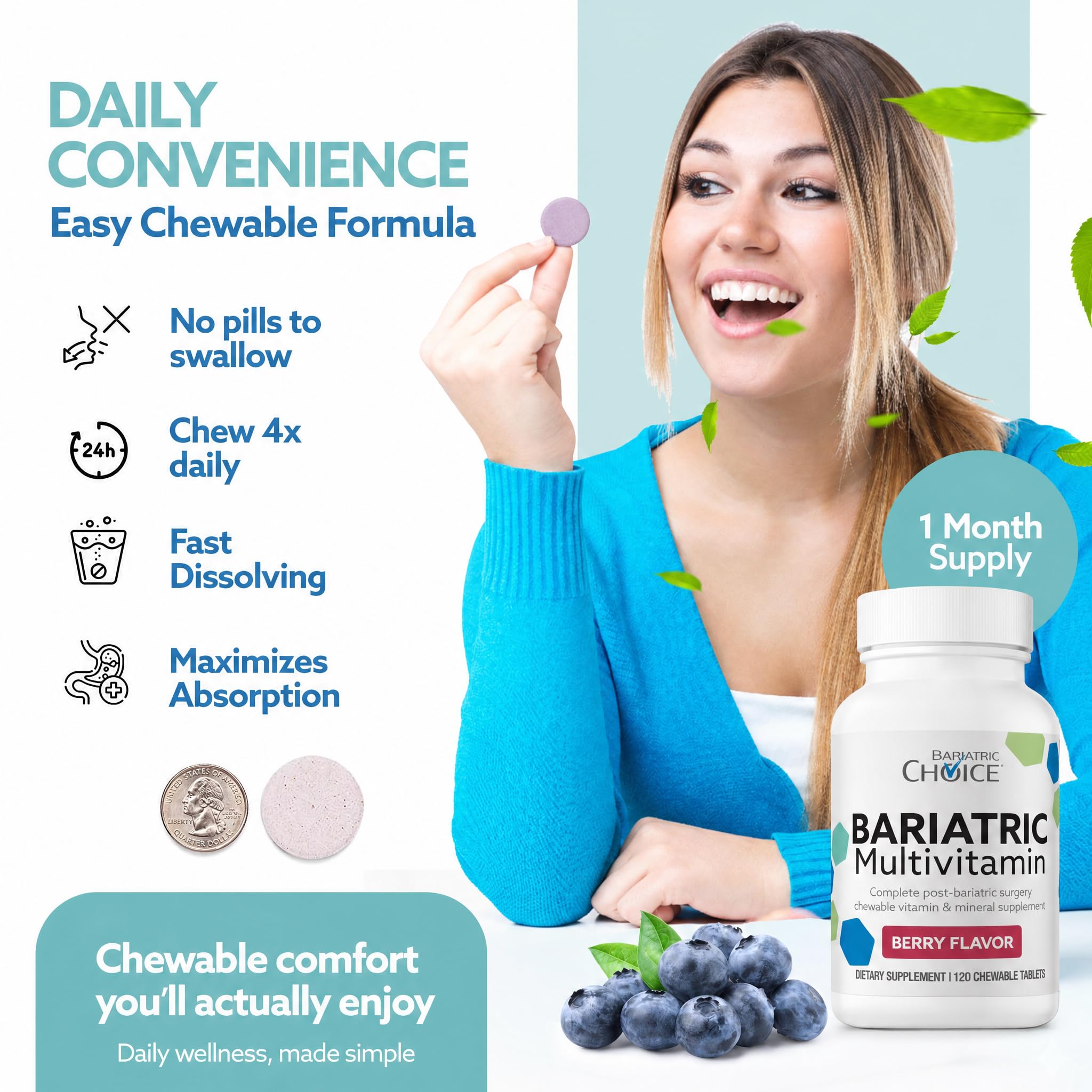 Bariatric Choice Multivitamin tablet close-up