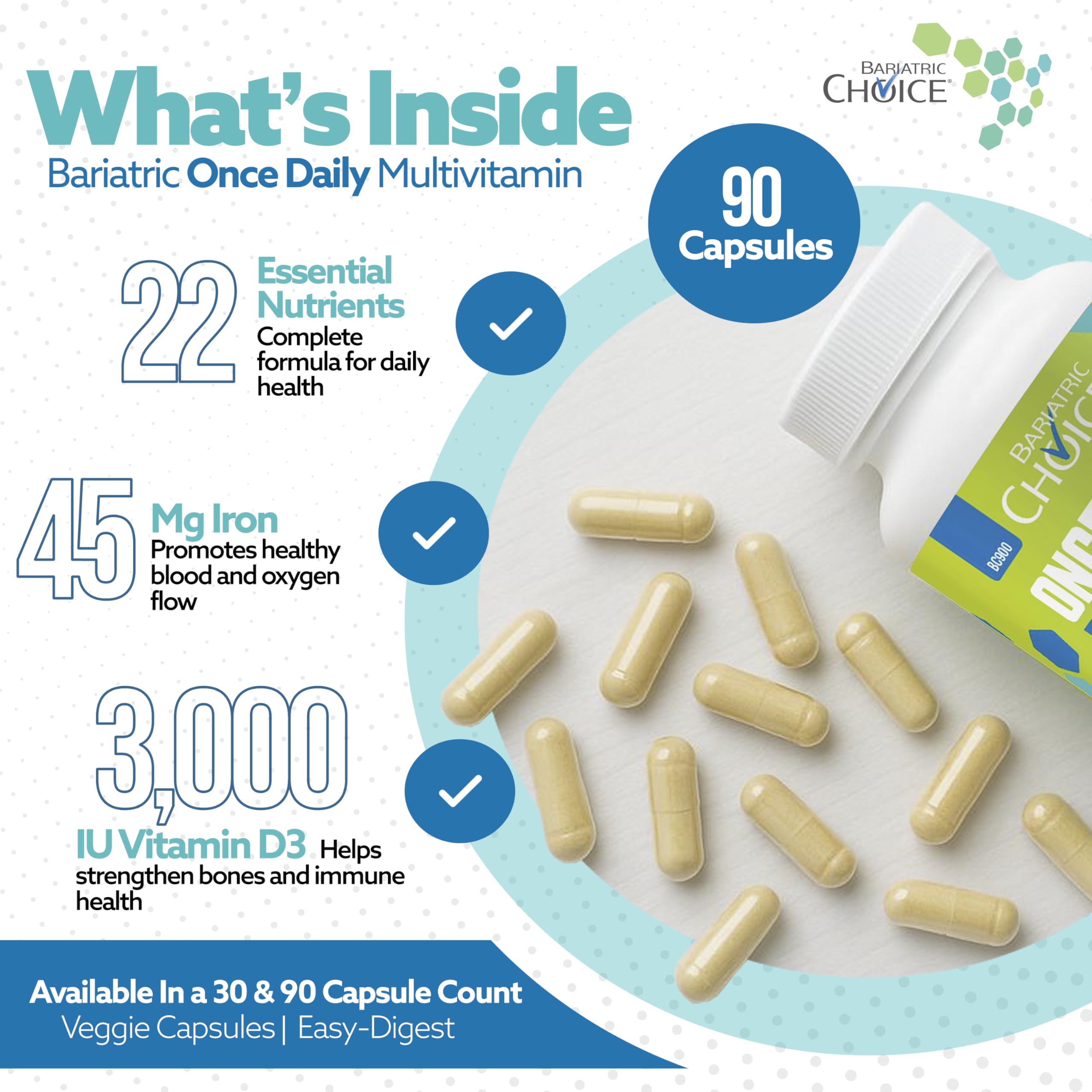 Bariatric Choice Once Daily Multivitamin Capsule with packaging