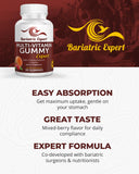 Bariatric Food Expert Multivitamin Gummies with a measuring spoon