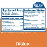 Bariatric Fusion B-Complex Vitamin back of bottle with ingredients
