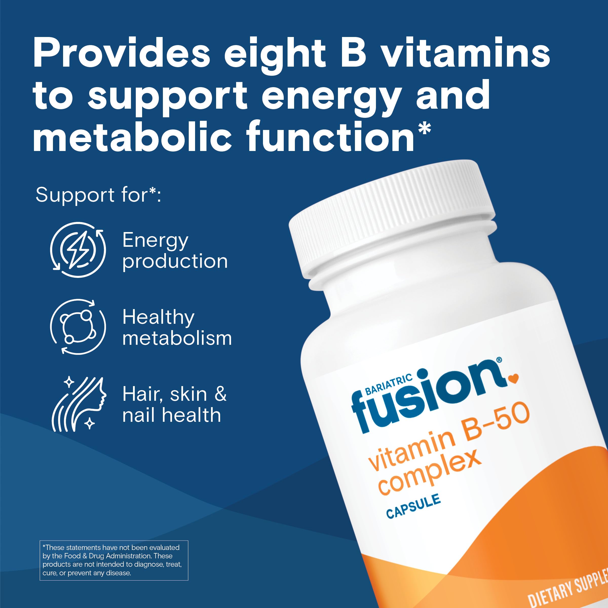 Bariatric Fusion B-Complex Vitamin bottle side view