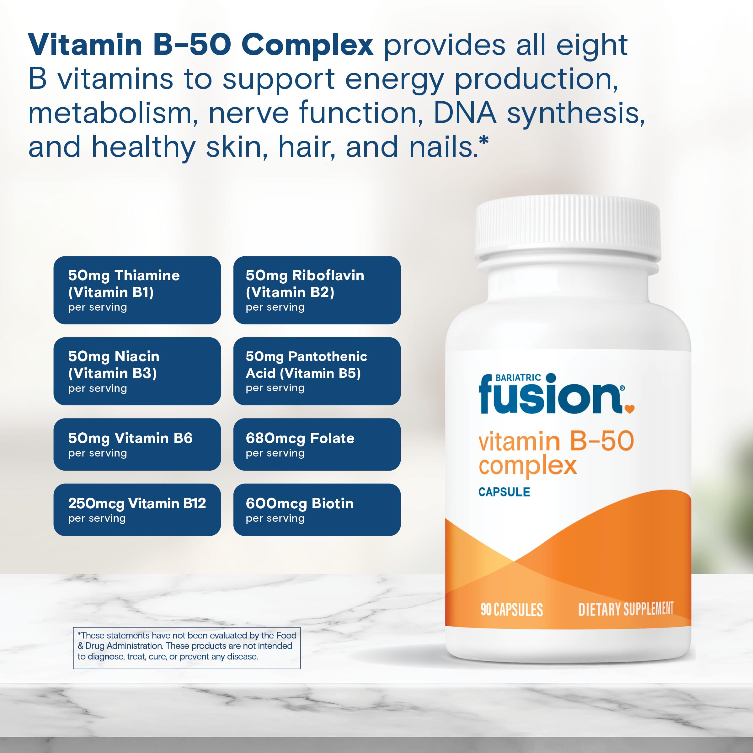 Bariatric Fusion B-Complex Vitamin close-up of capsules
