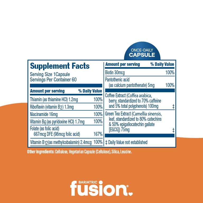 Bariatric Fusion B-Complex Vitamin ingredients list