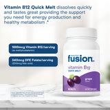 Bariatric Fusion B12 Sublingual Melts 1000 mcg bottle side view