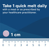 Bariatric Fusion B12 Sublingual Melts 1000 mcg tablet on a spoon