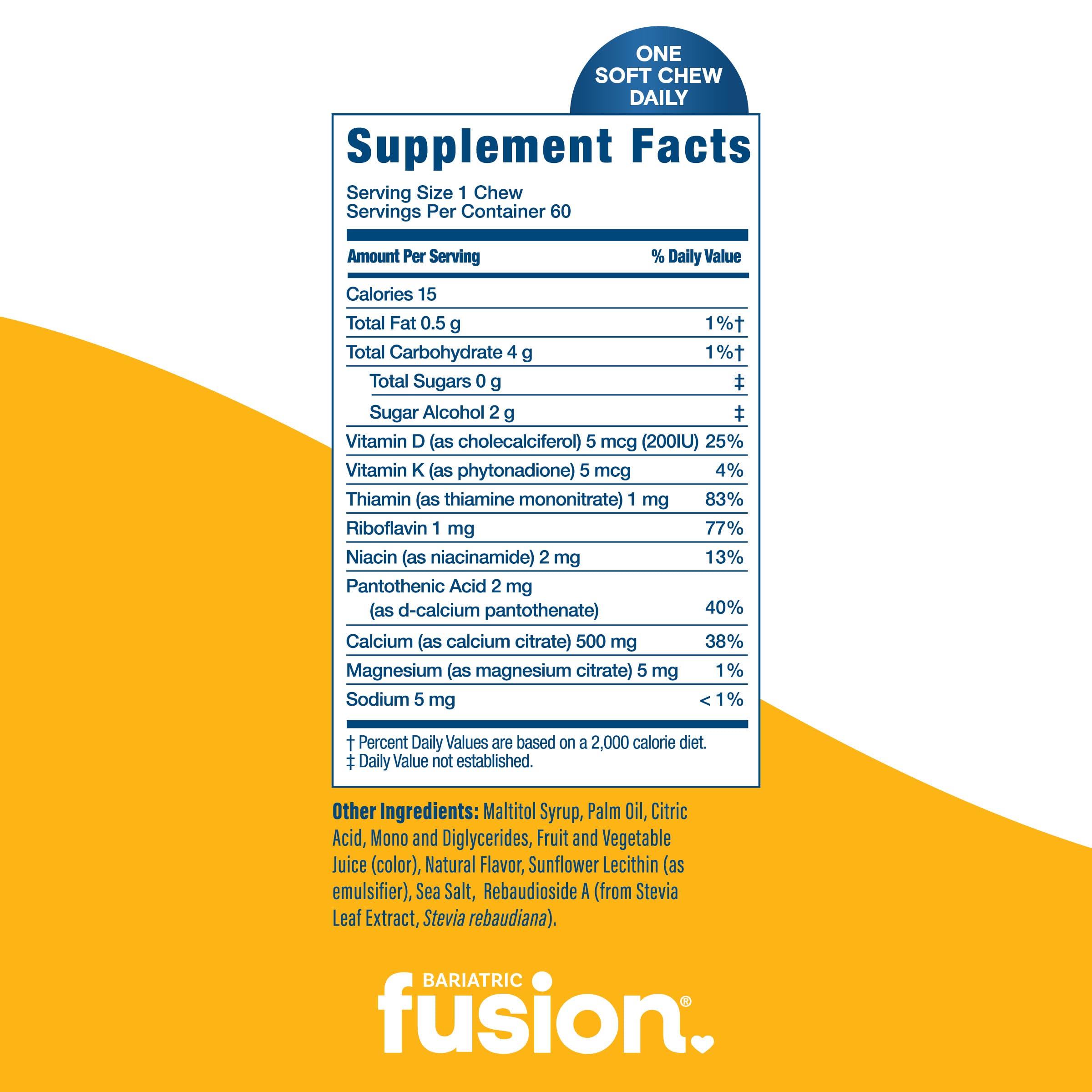 Bariatric Fusion Calcium Citrate Chews close-up of chews