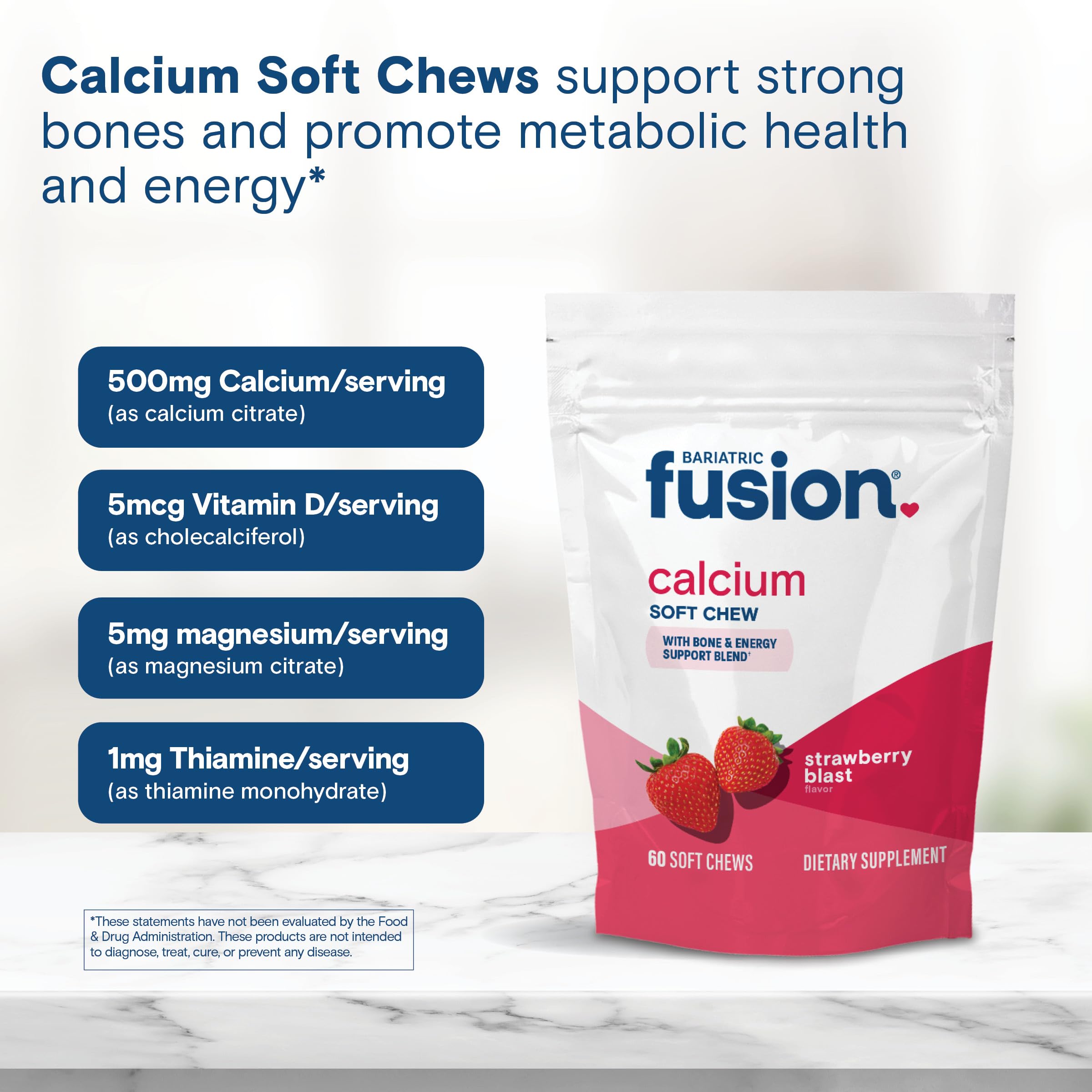 Bariatric Fusion Calcium Citrate Chews side view packaging