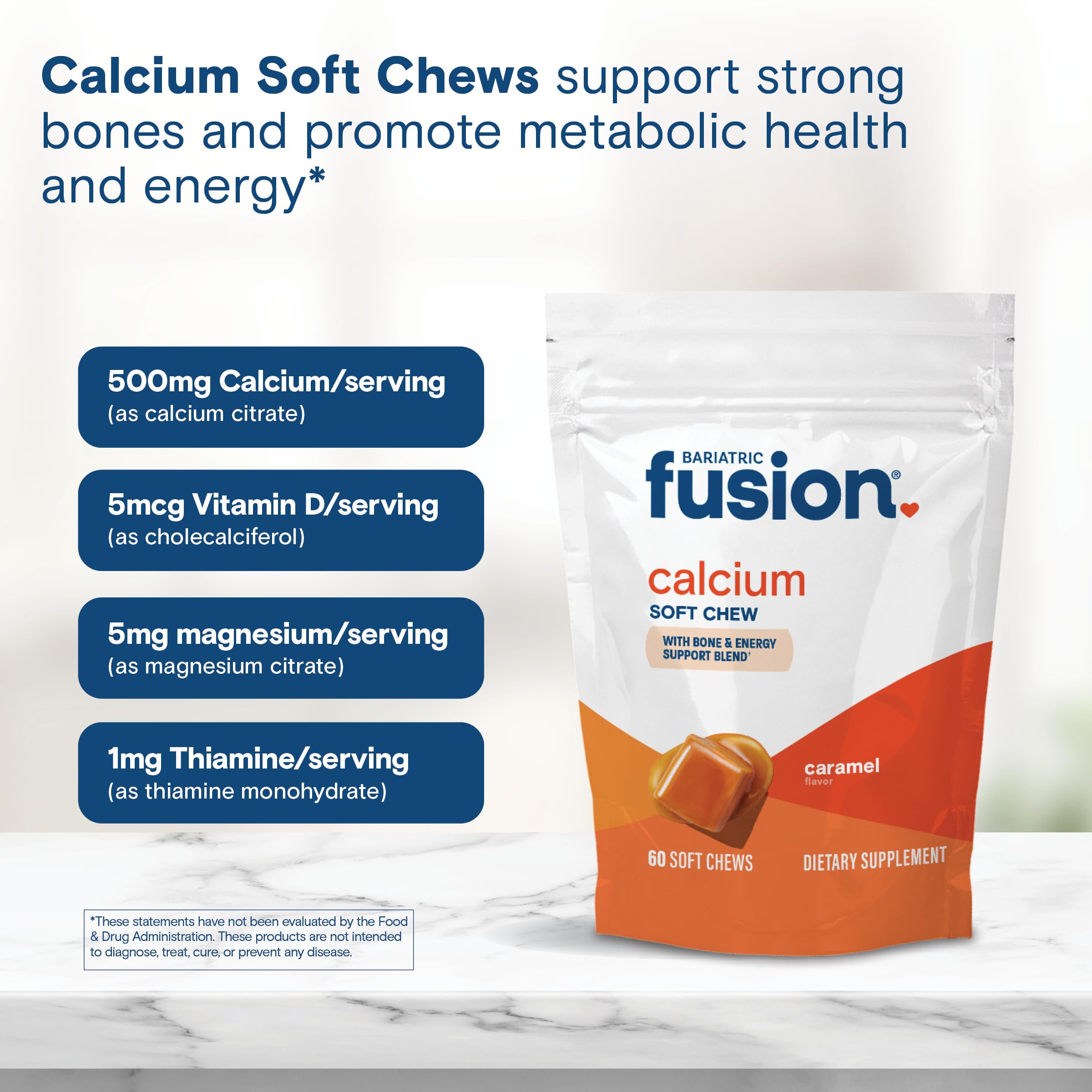 Bariatric Fusion Calcium Citrate Soft Chews 500mg ingredients list