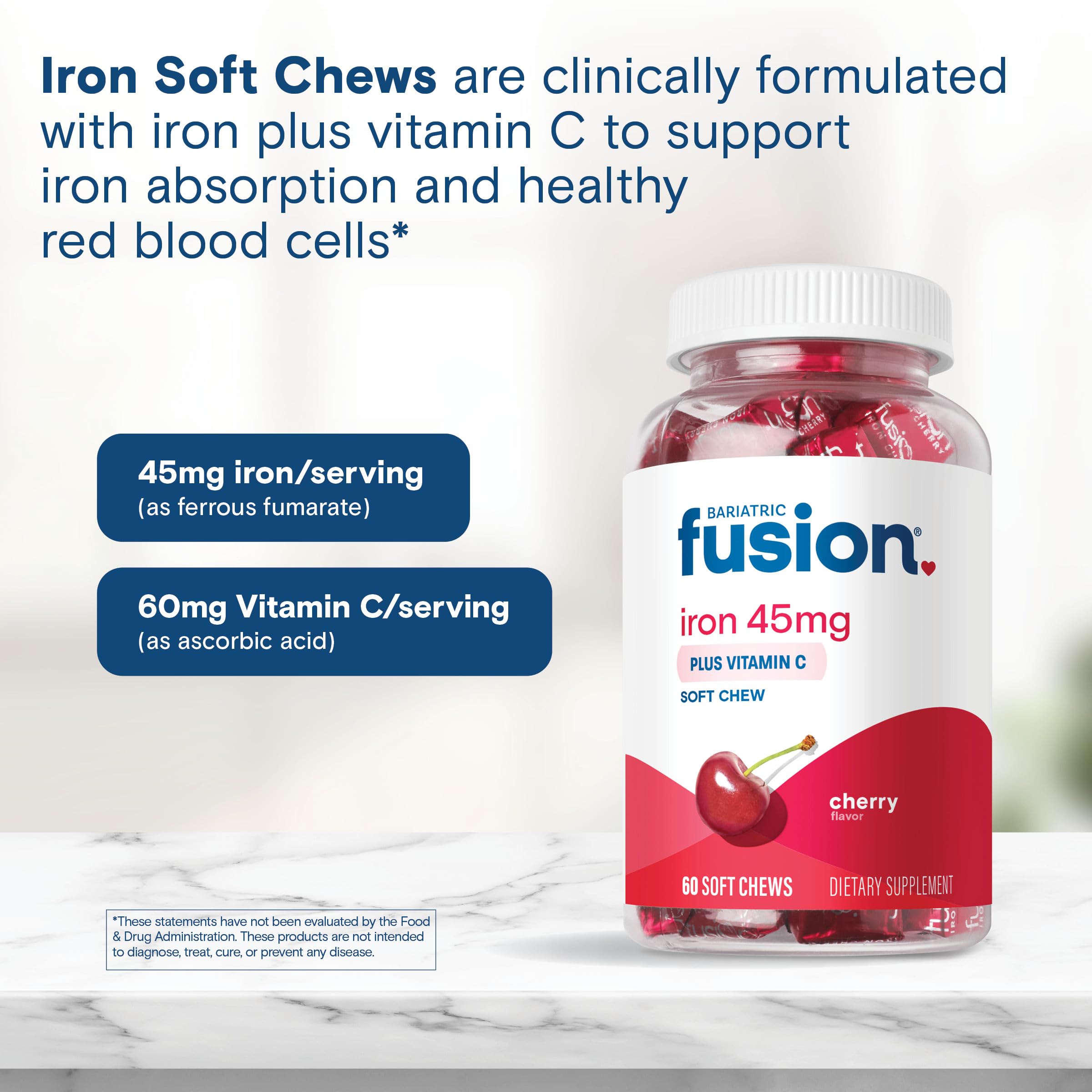 Bariatric Fusion Cherry Iron Supplement ingredients list