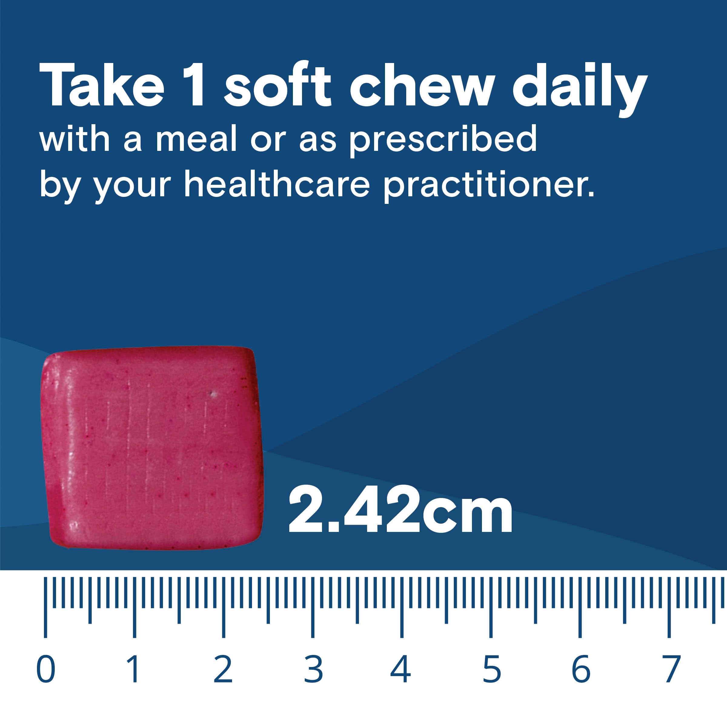 Bariatric Fusion Cherry Iron Supplement soft chews in a bowl