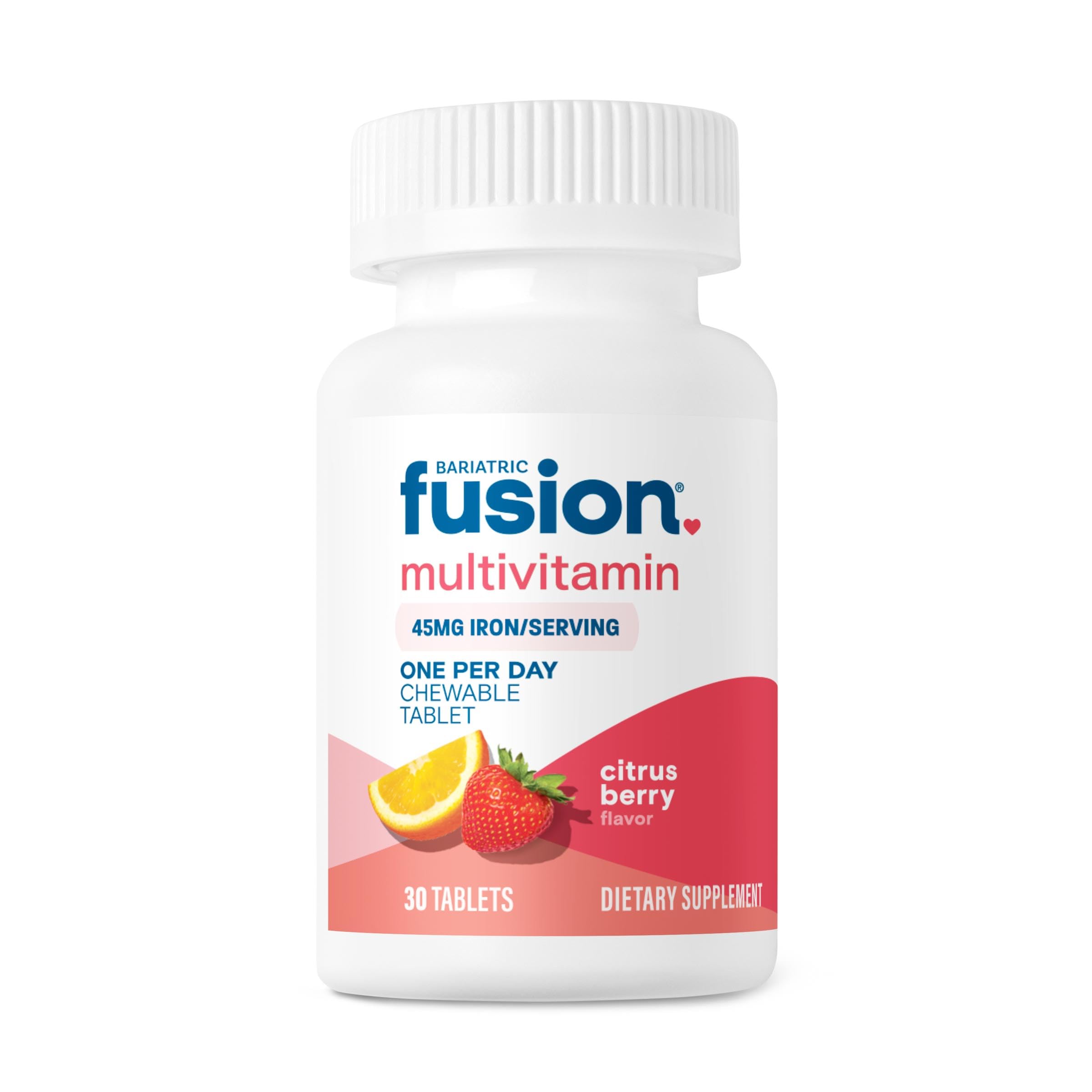 Bariatric Fusion Chewable Multivitamin with Iron 45mg front view