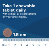 Bariatric Fusion Chewable Multivitamin with Iron 45mg on a table