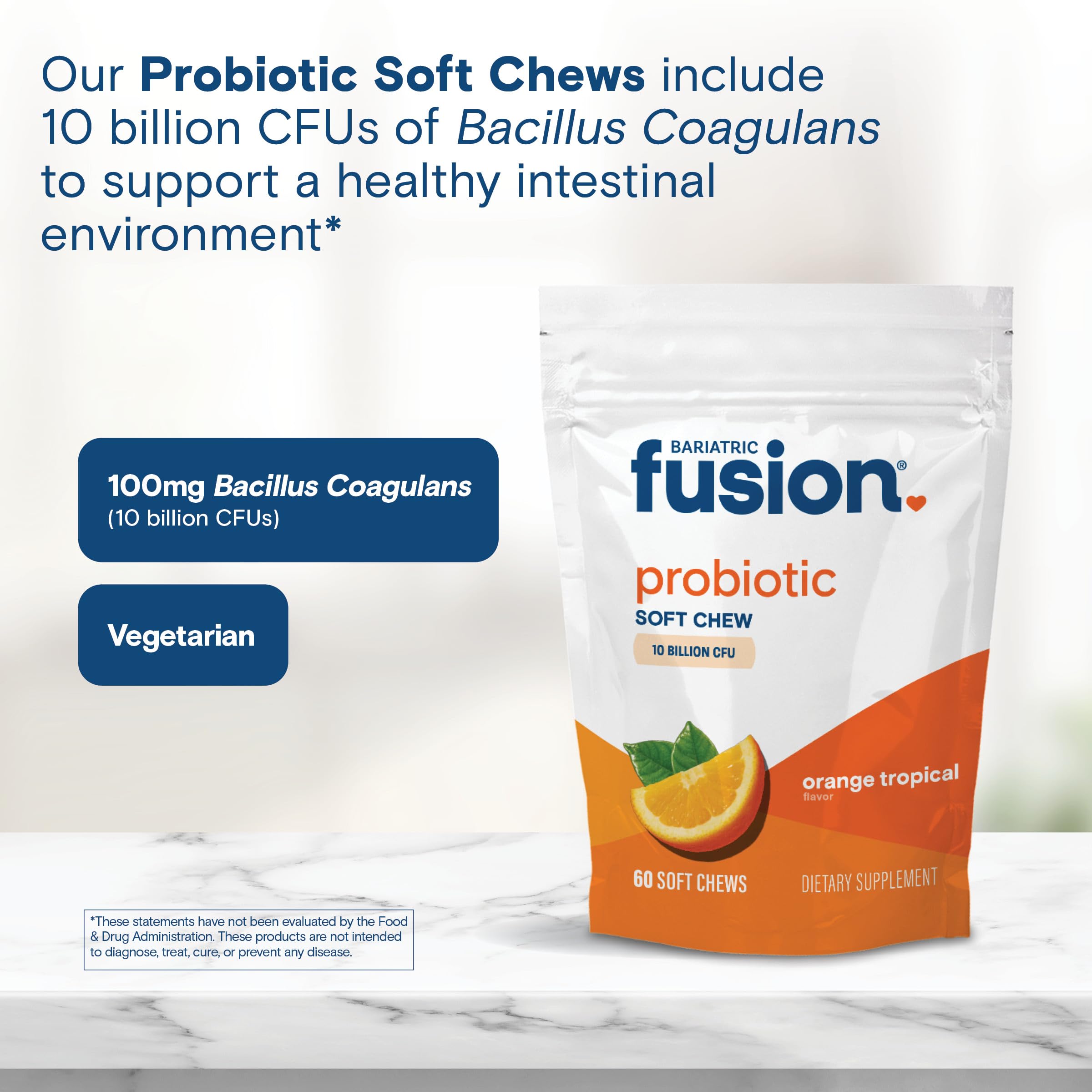 Bariatric Fusion Chewable Probiotic Soft Chews open bag