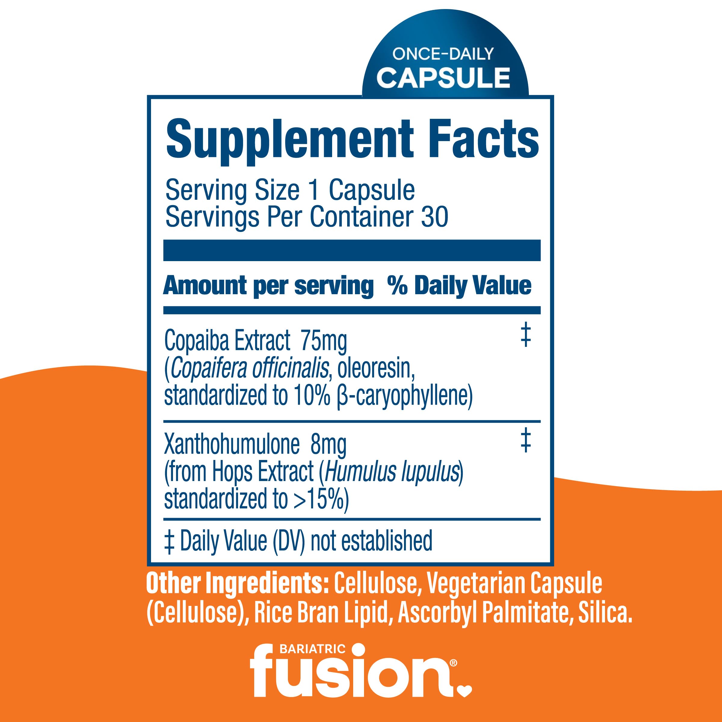Bariatric Fusion GLP-ONE + supplement capsules in hand