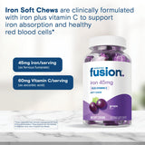 Bariatric Fusion Grape Iron Chewable Supplement with Vitamin C