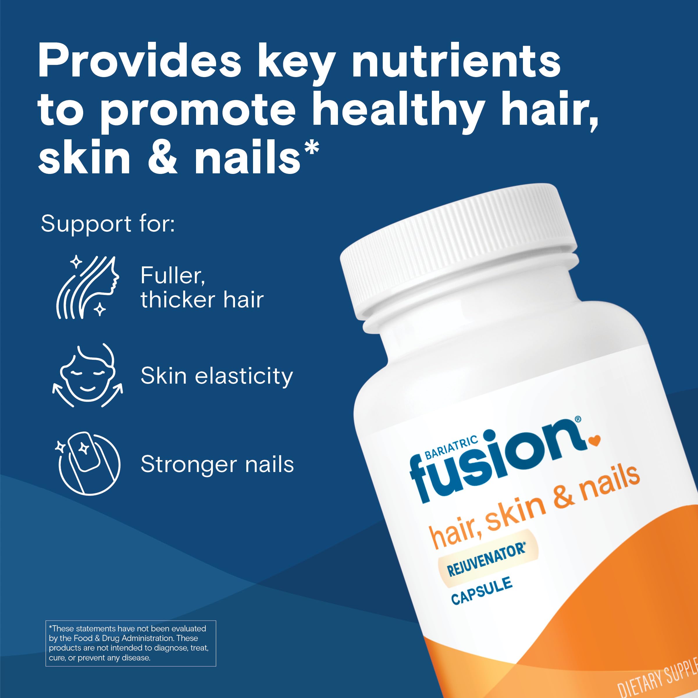 Bariatric Fusion Hair, Skin & Nails Vitamins bottle with label