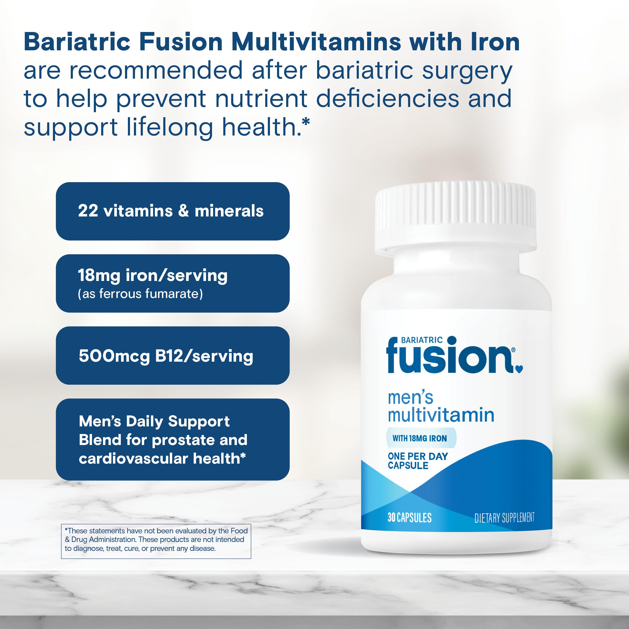 Bariatric Fusion Men's One Per Day Multivitamin ingredients list