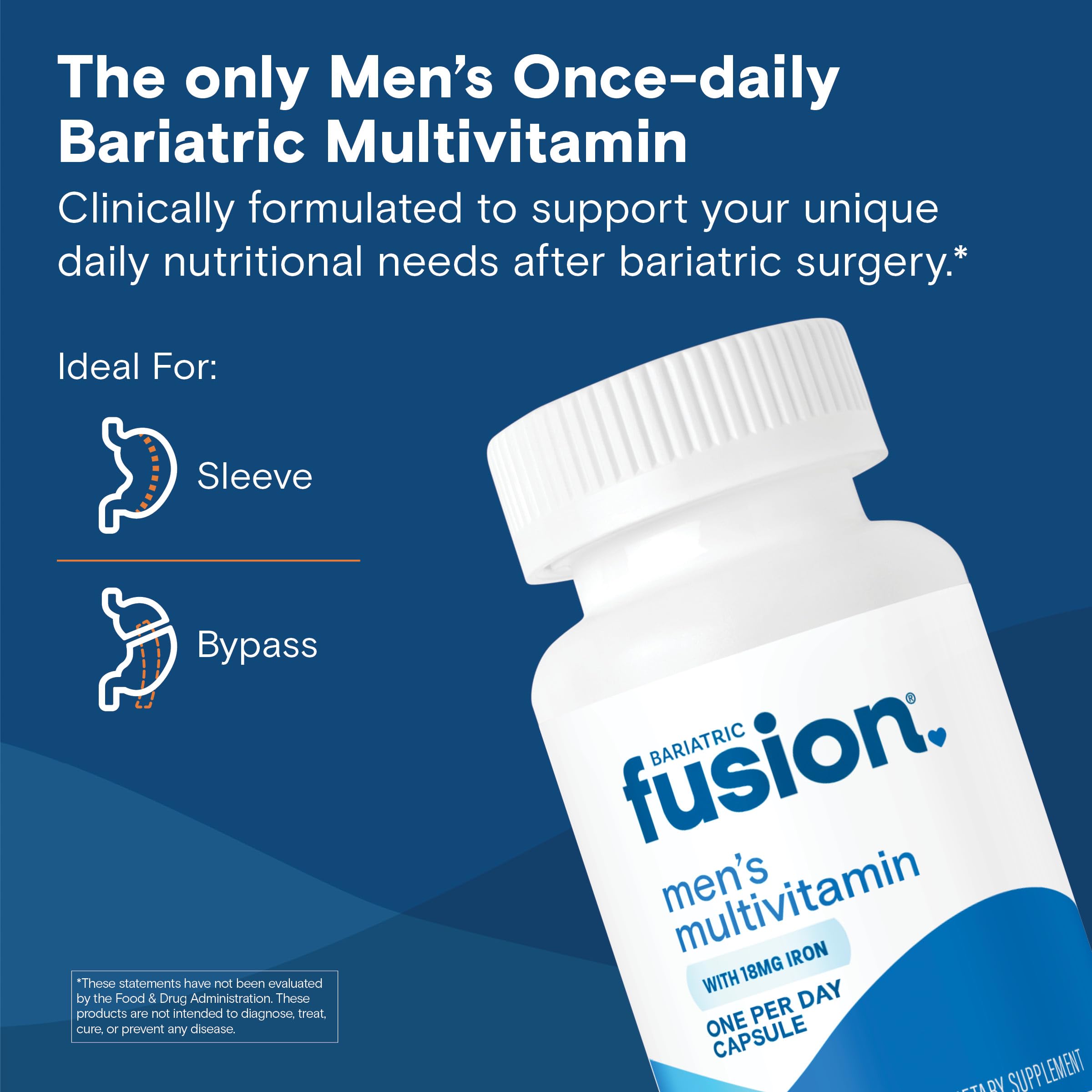Bariatric Fusion Men's One Per Day Multivitamin side view
