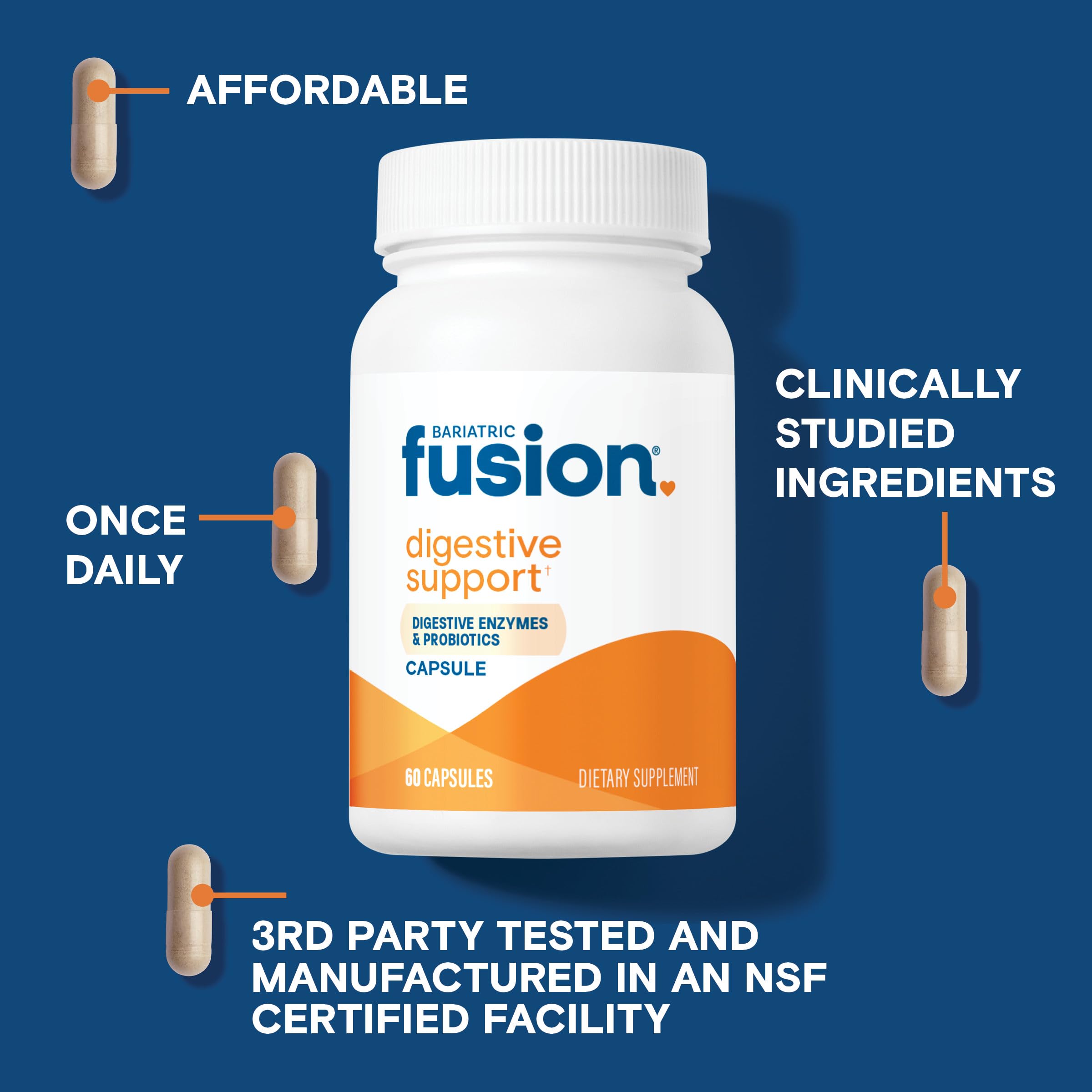 Bariatric Fusion Multi-Enzymes capsules close-up