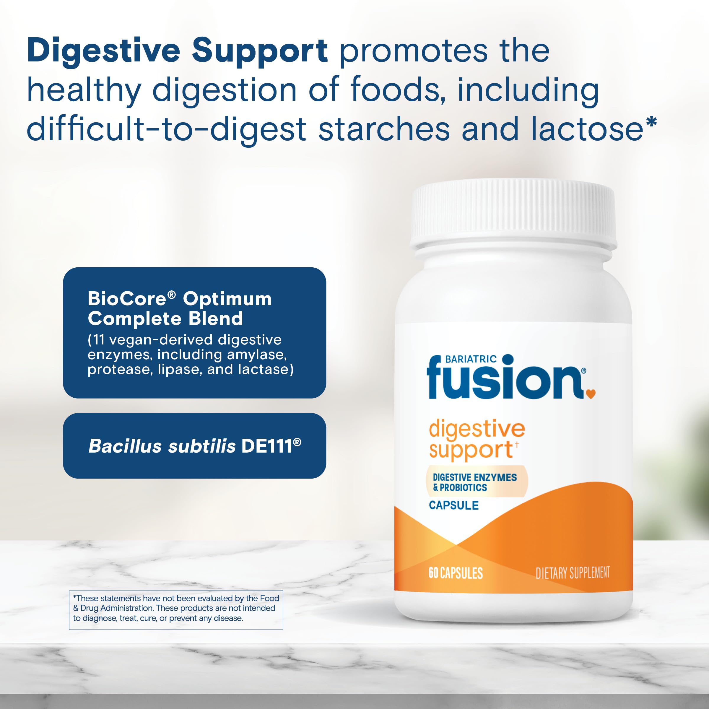 Bariatric Fusion Multi-Enzymes capsules in hand