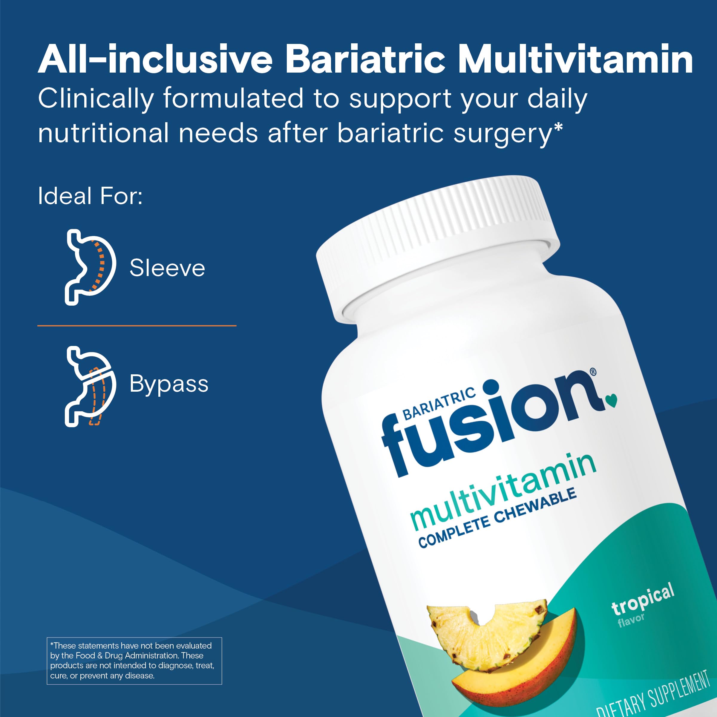 Bariatric Fusion multivitamin bottle side view