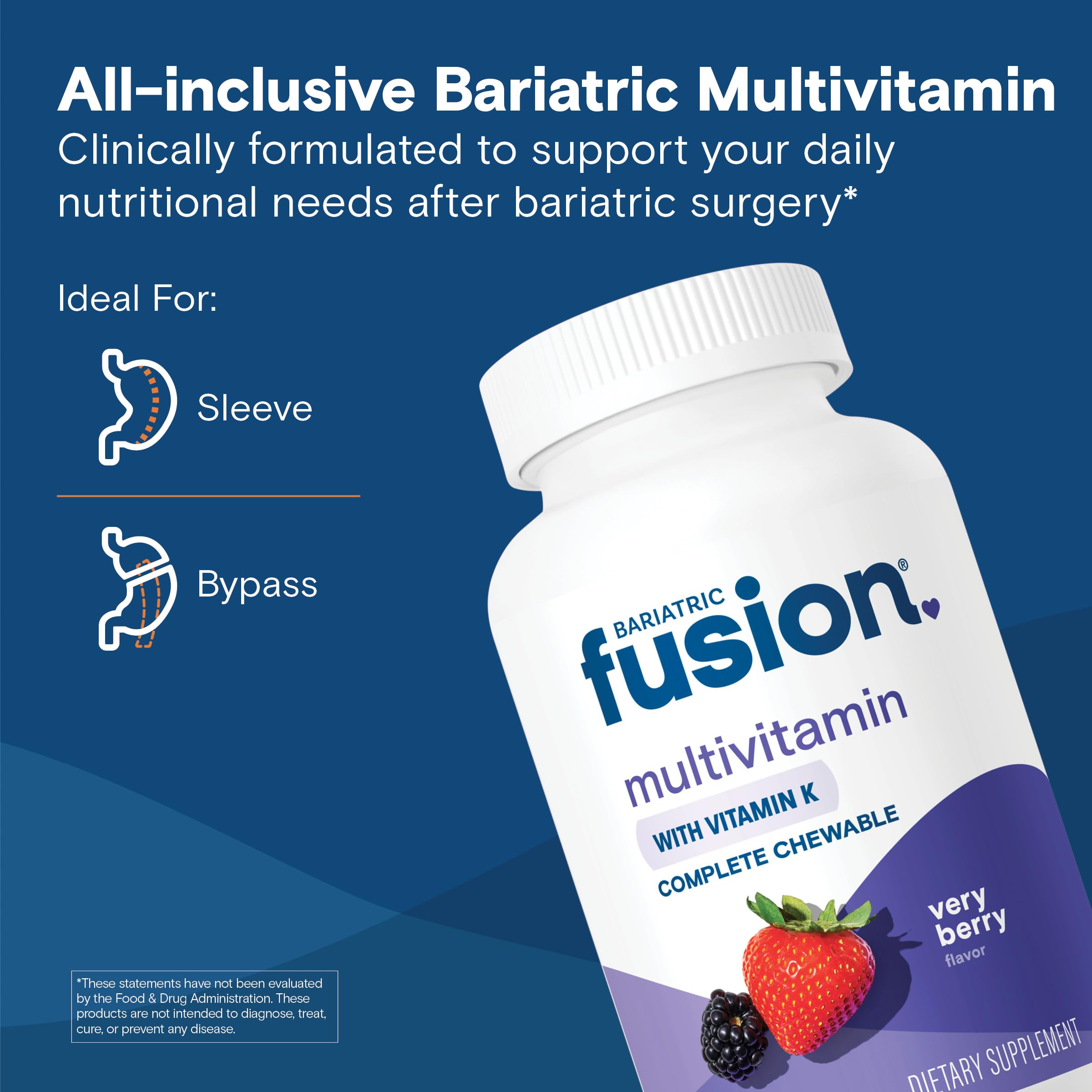 Bariatric Fusion multivitamin bottle side view