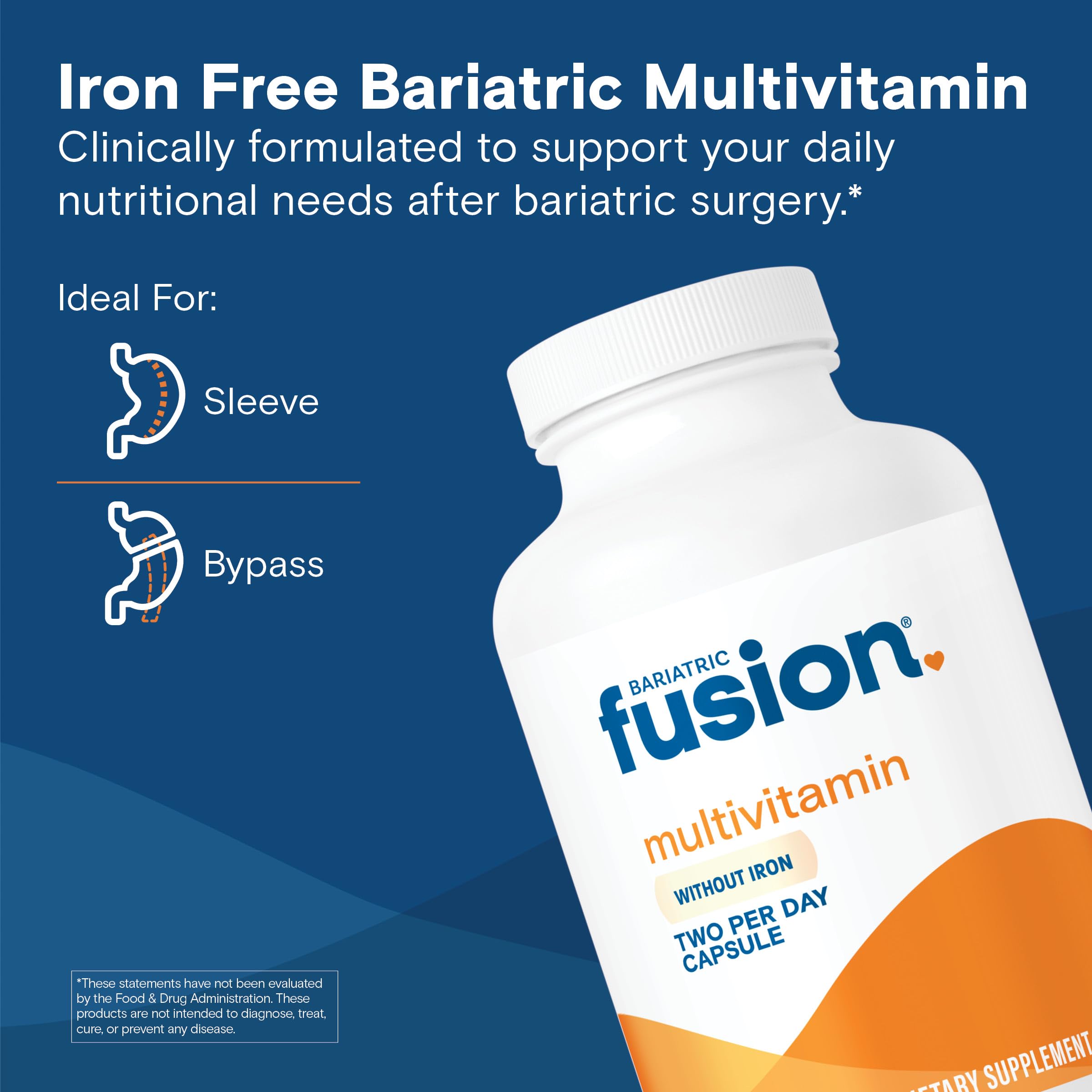 Bariatric Fusion Multivitamin Capsules bottle side view