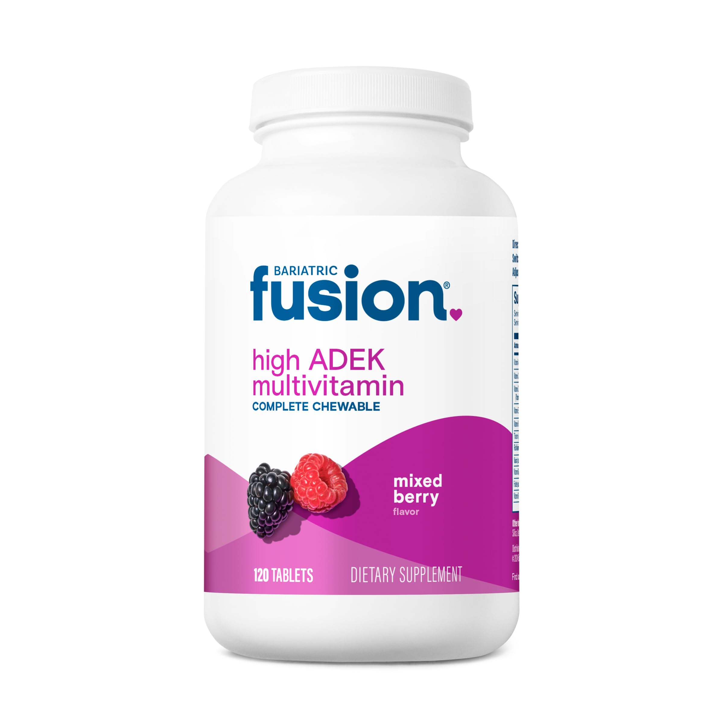 Bariatric Fusion Multivitamin Chewable Tablets bottle front view