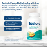 Bariatric Fusion multivitamin nutrition facts label