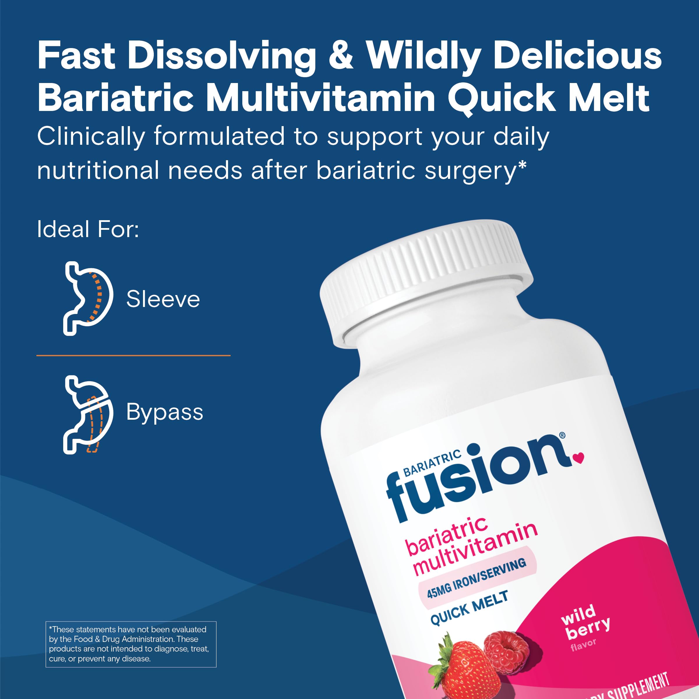Bariatric Fusion Multivitamin quick-dissolving tablet close-up